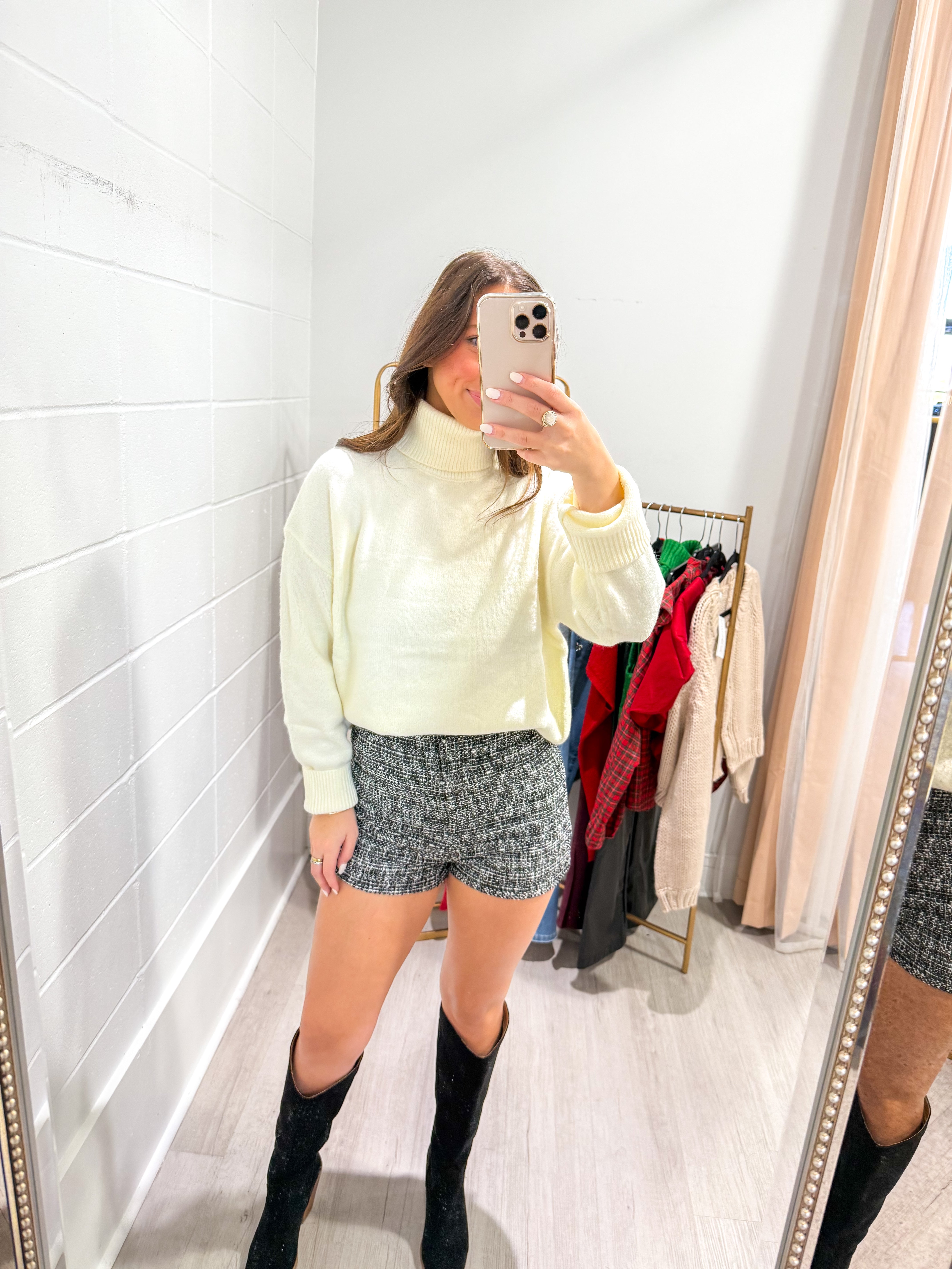 Black Diamond Tweed Shorts