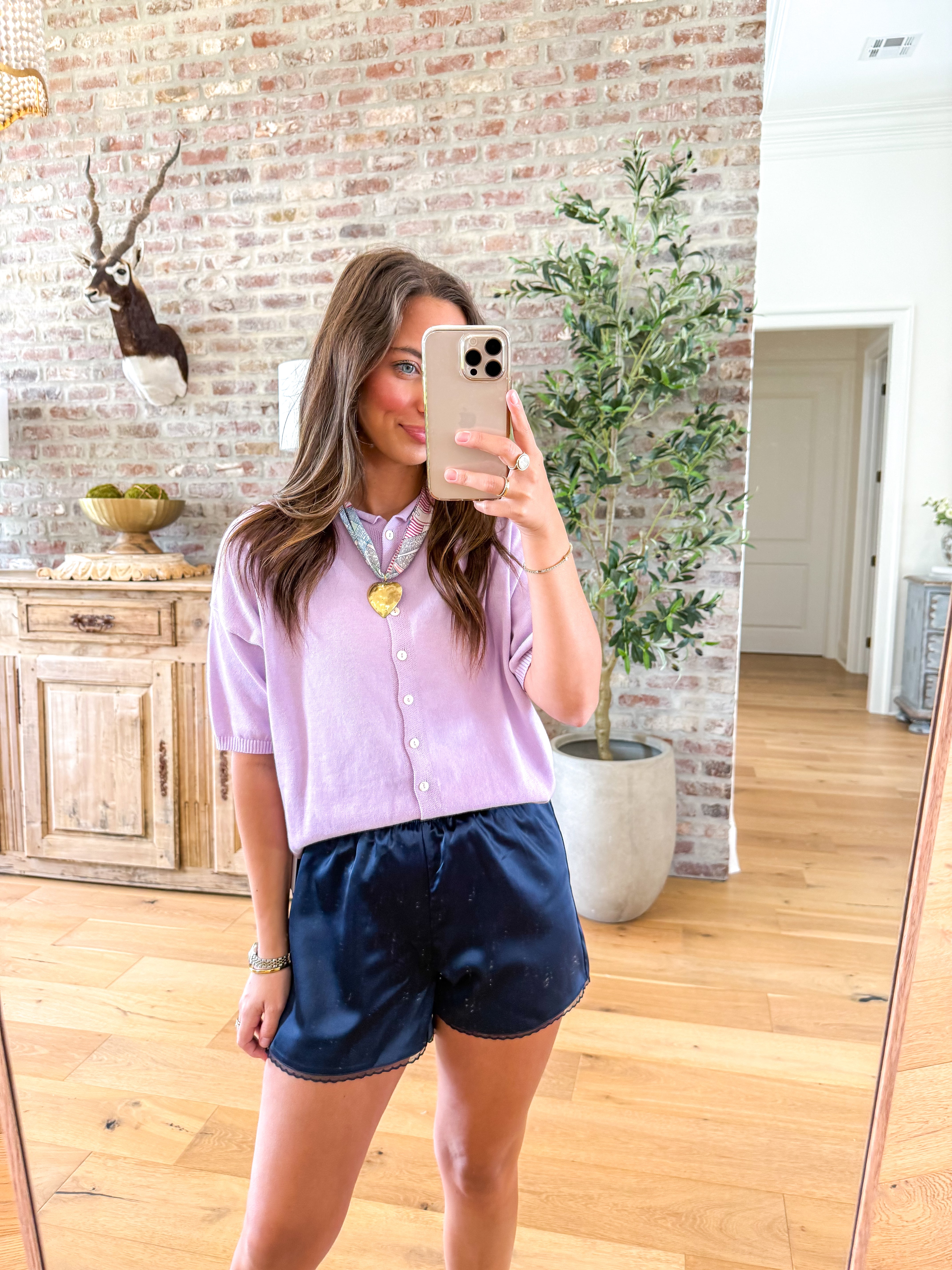 Lavender Short Sleeve Cardi