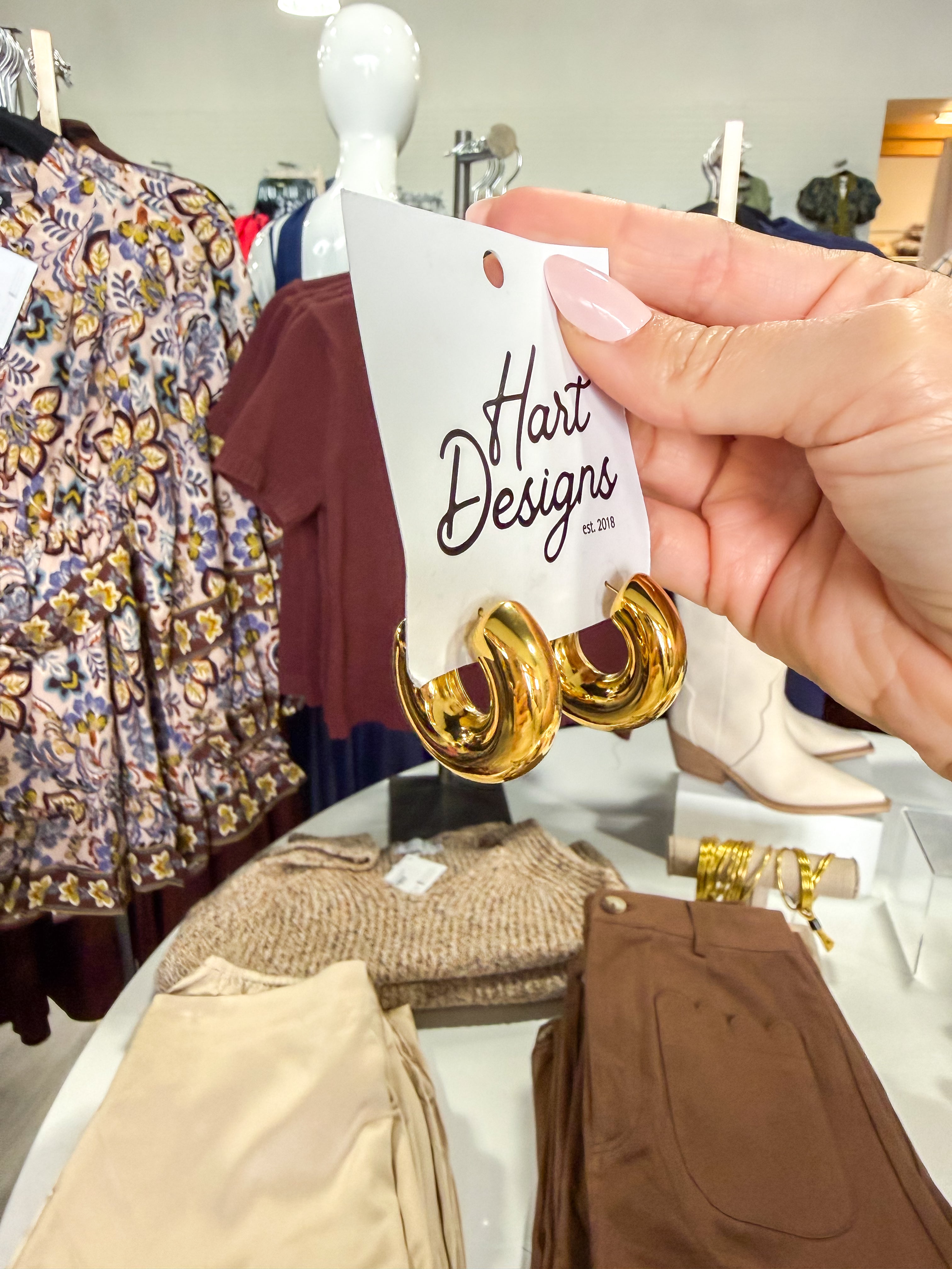 Chunky Gold Hoops