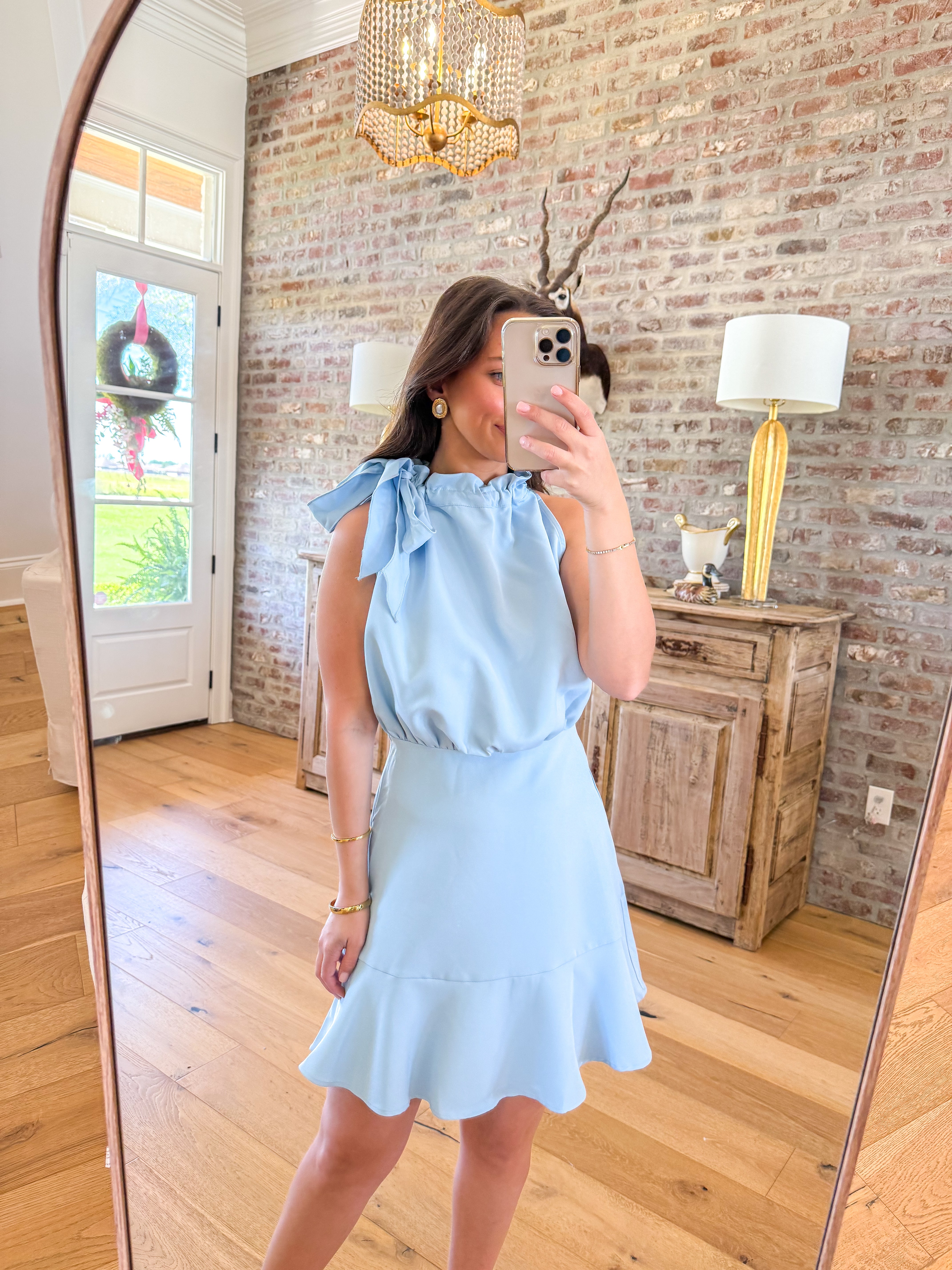 Margret Satin Mini Sky Blue