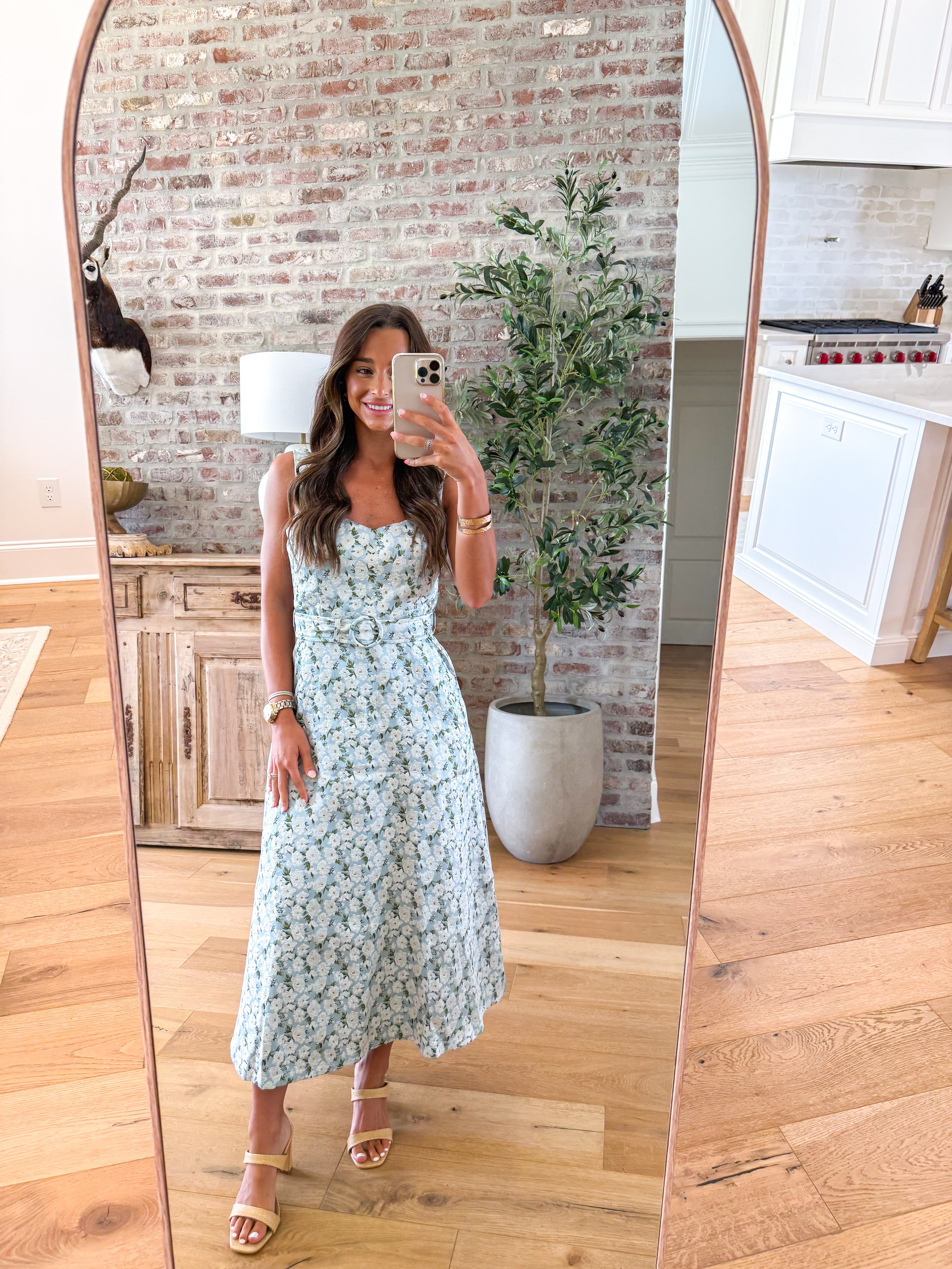 Sweet Serinity Blue Floral Midi