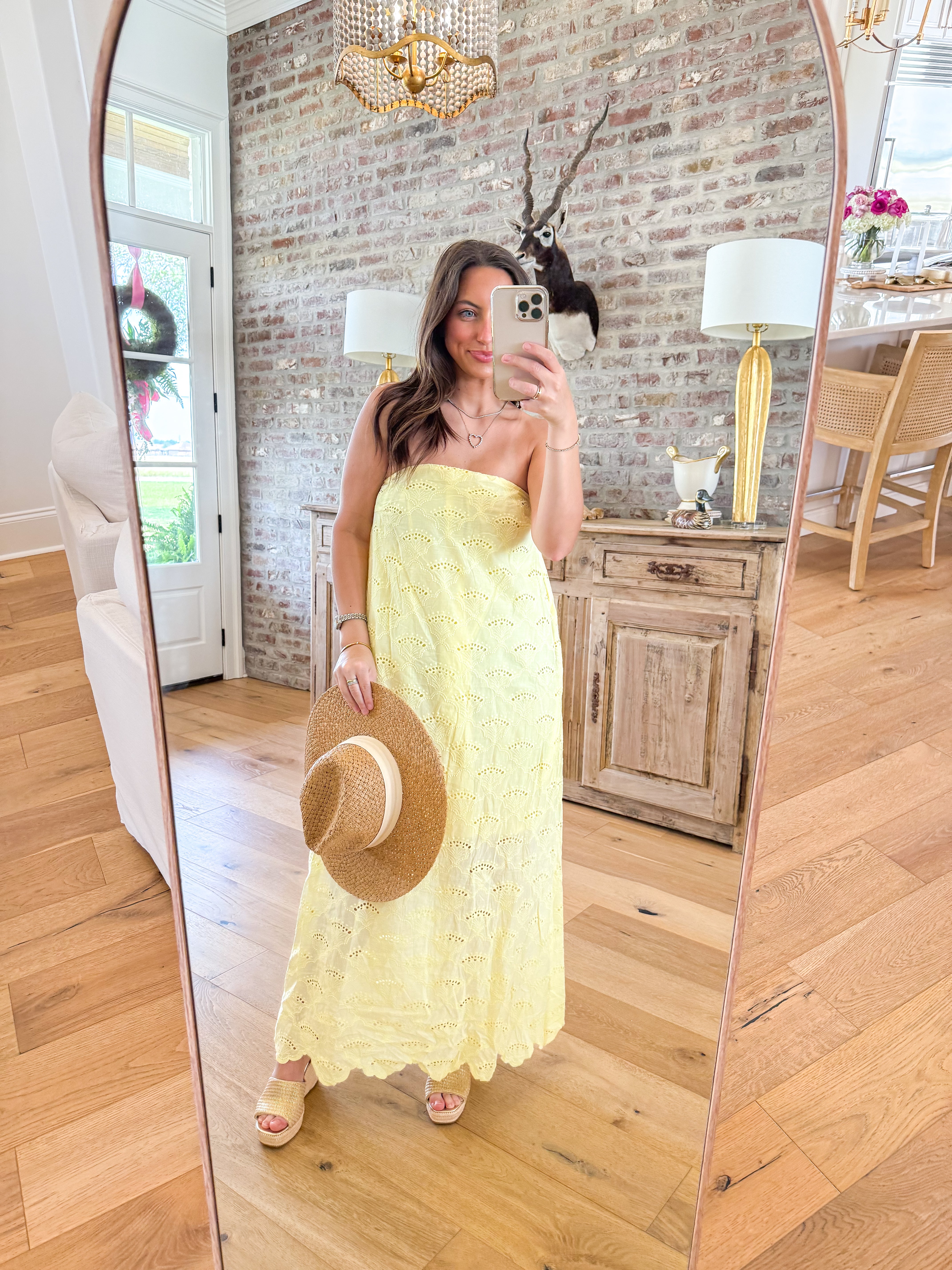 Sunny Days Eyelet Midi Yellow