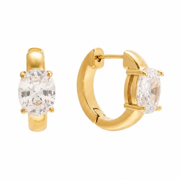 Oval Cz Huggies