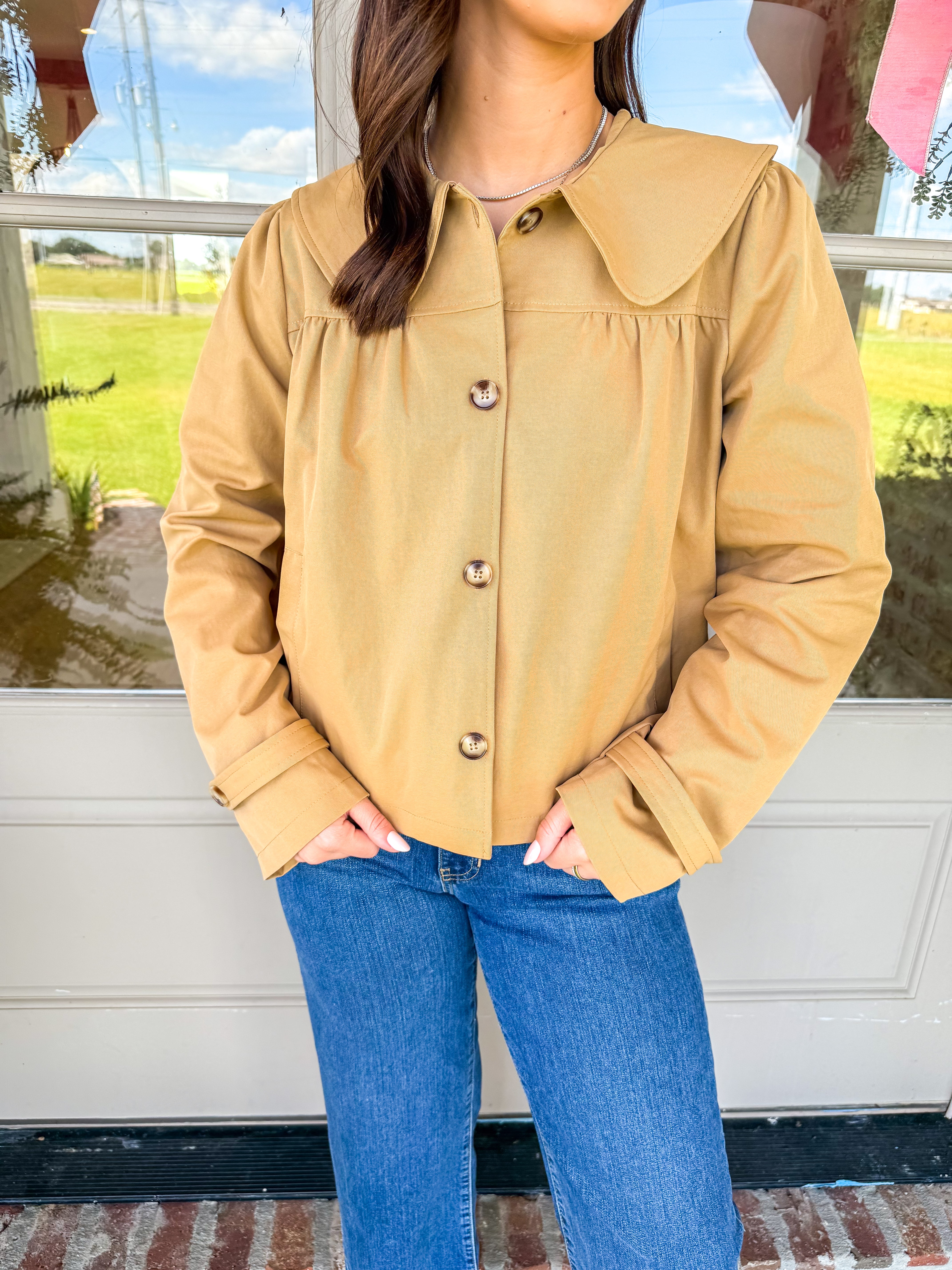 The Camille Peter Pan Jacket Camel