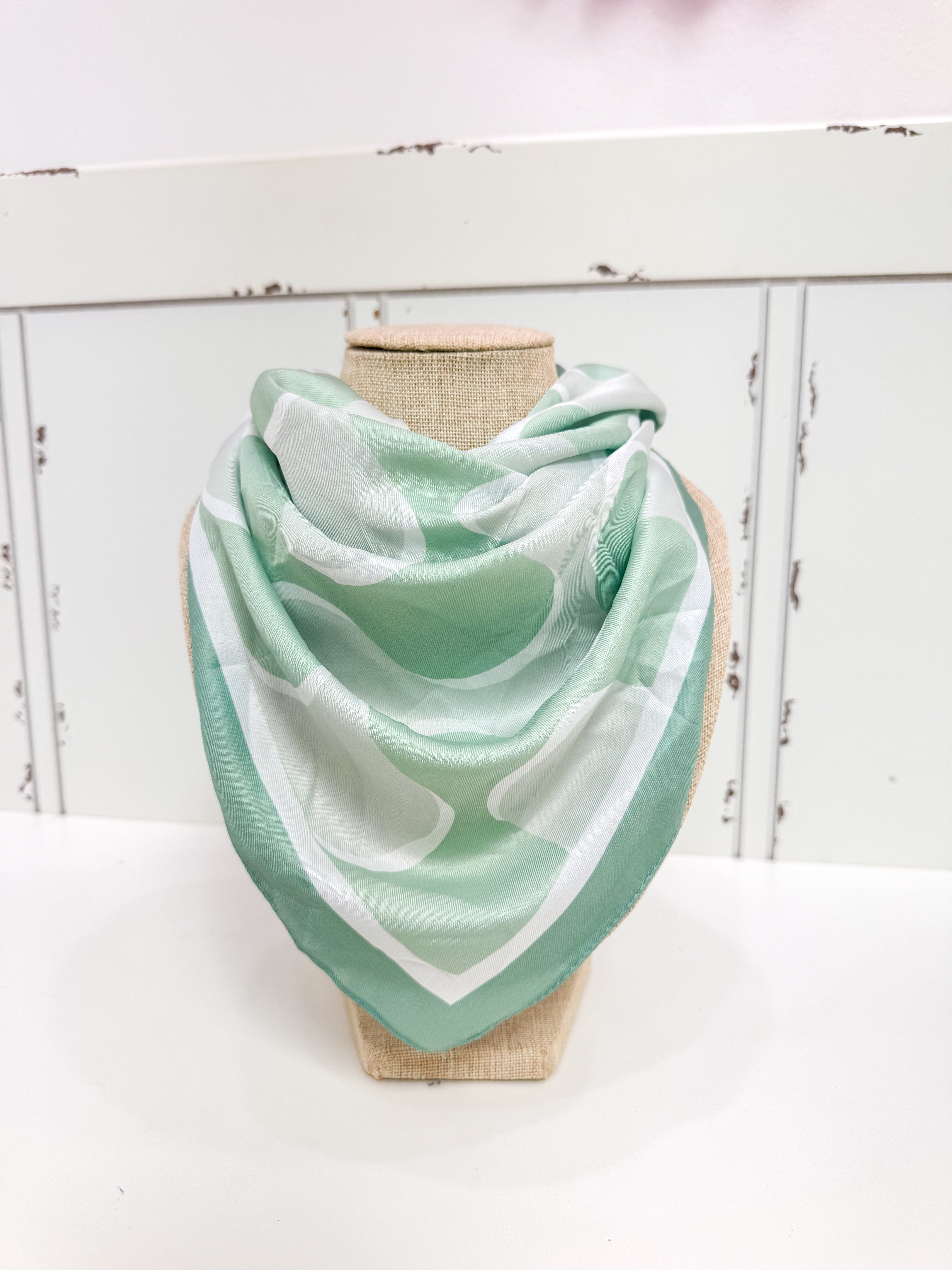 Light Green Swirl Scarf