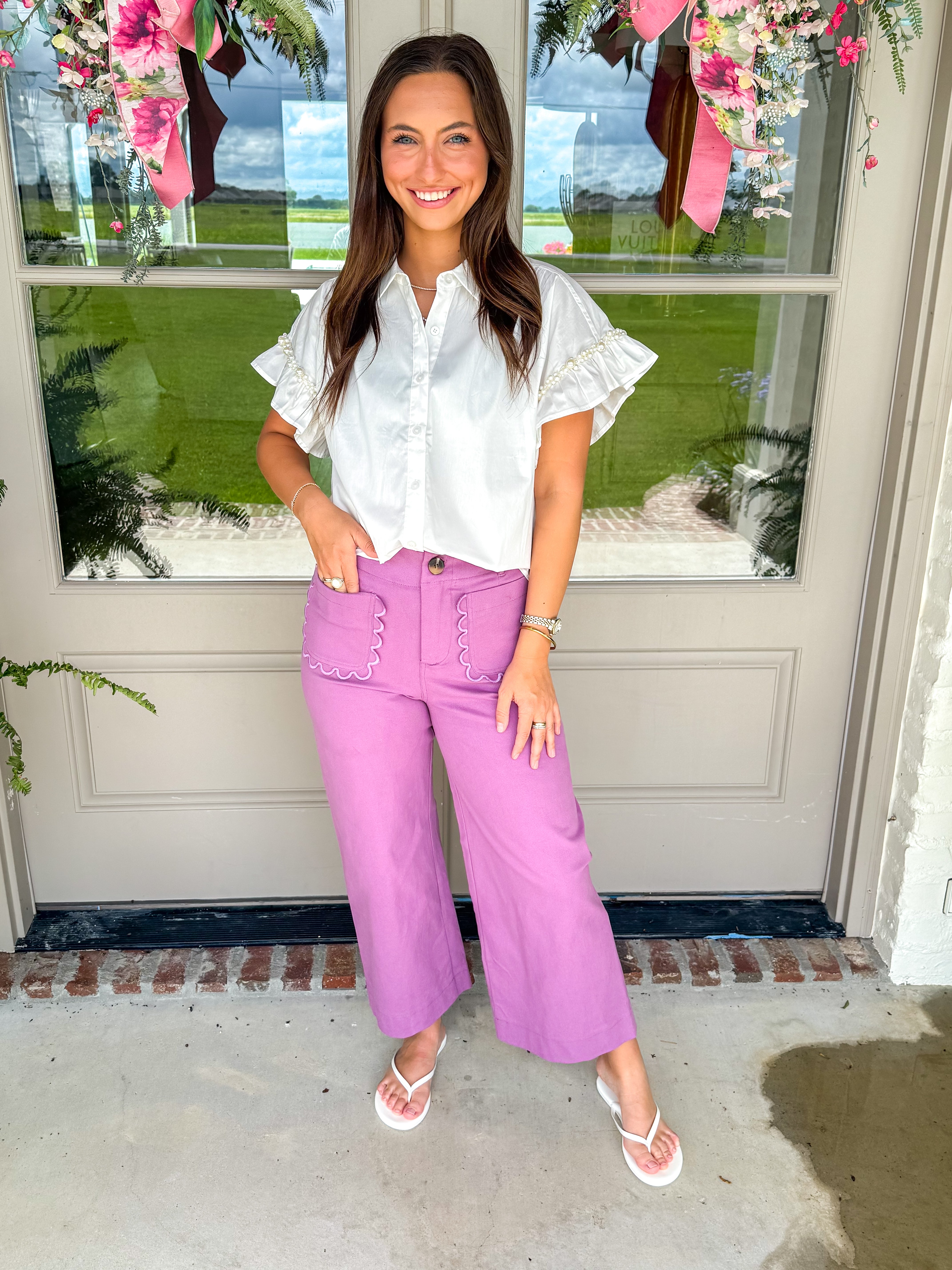 Pearl & Grace Button-Down Top