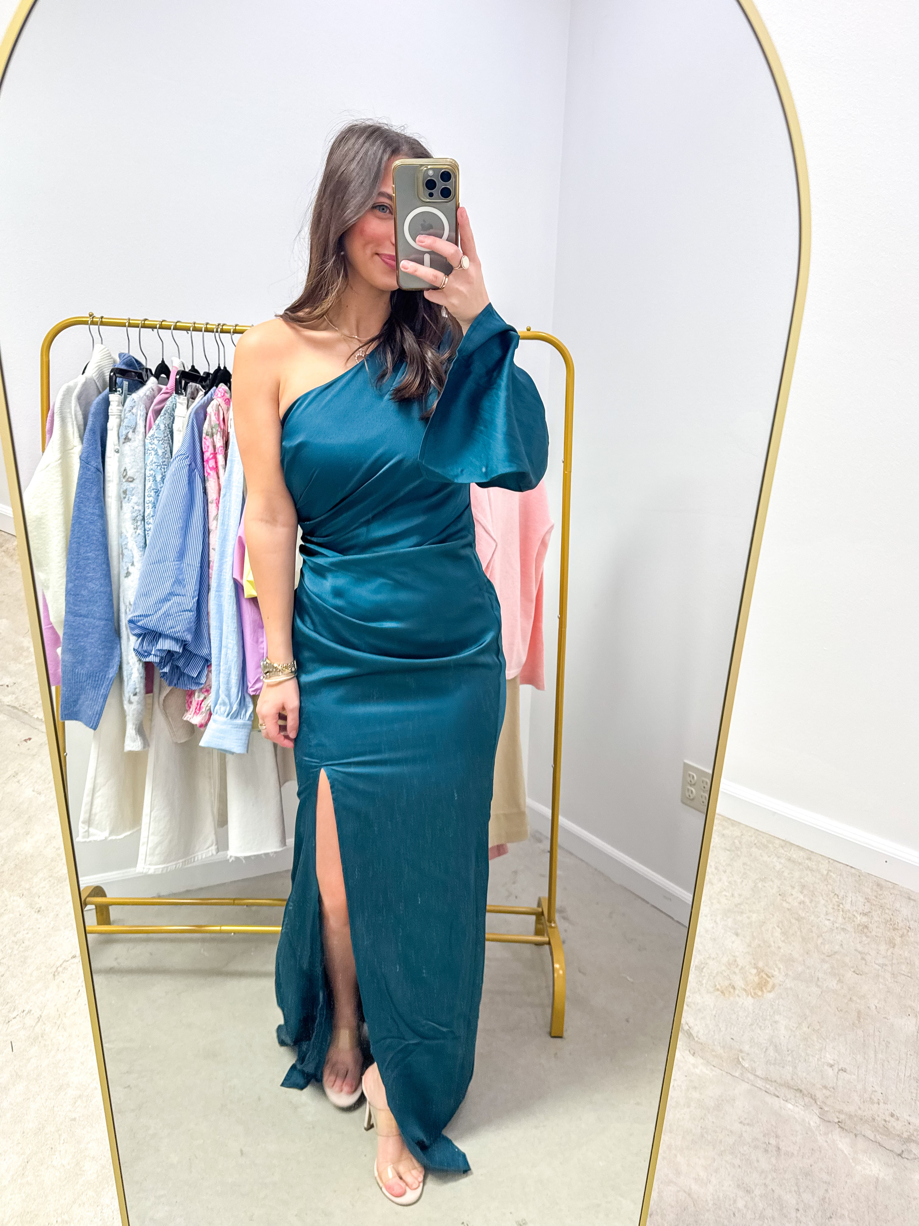 The Queen's Krewe Teal Ballgown