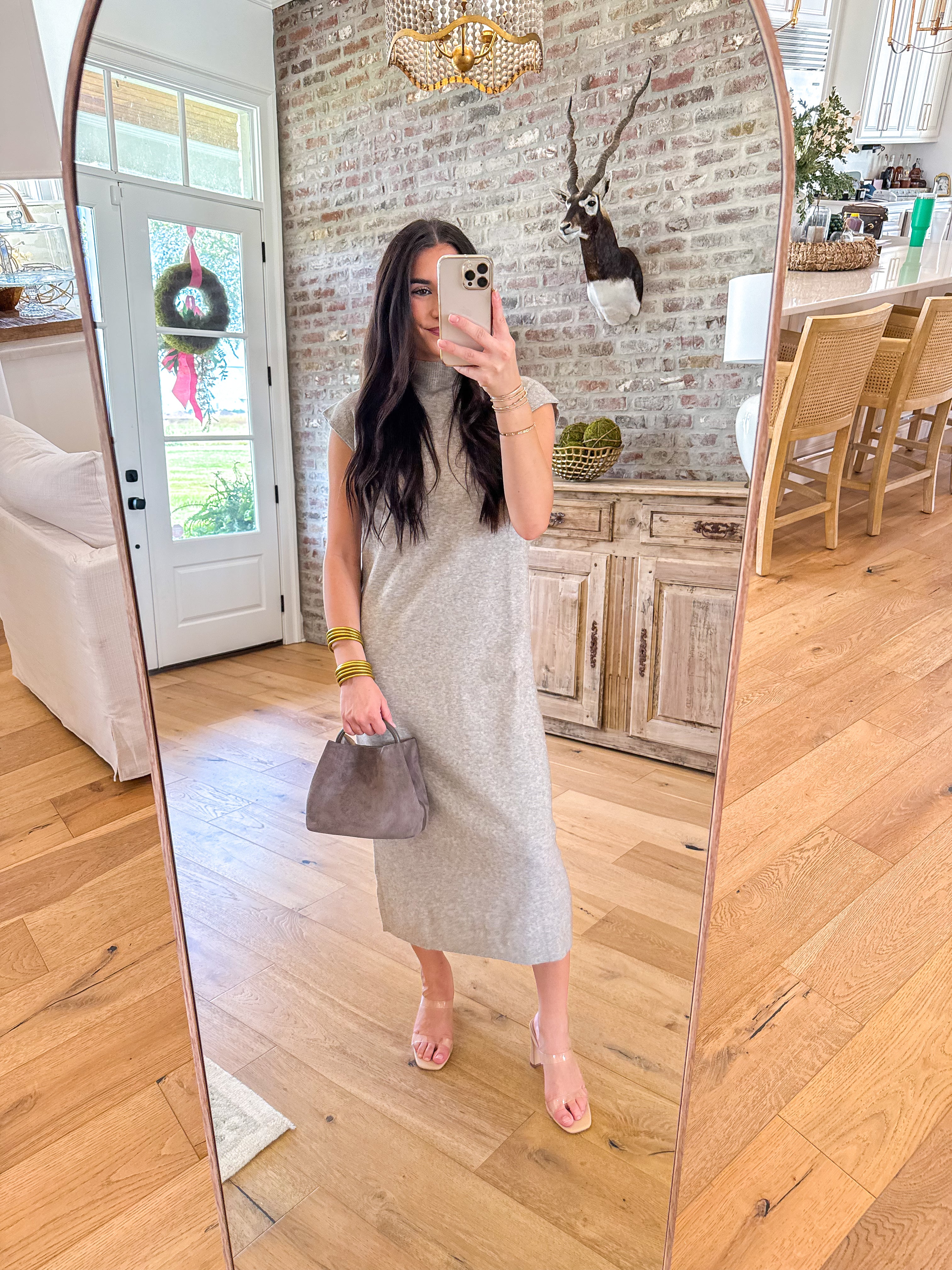 The Sydney Sweater Midi Dress Oatmeal