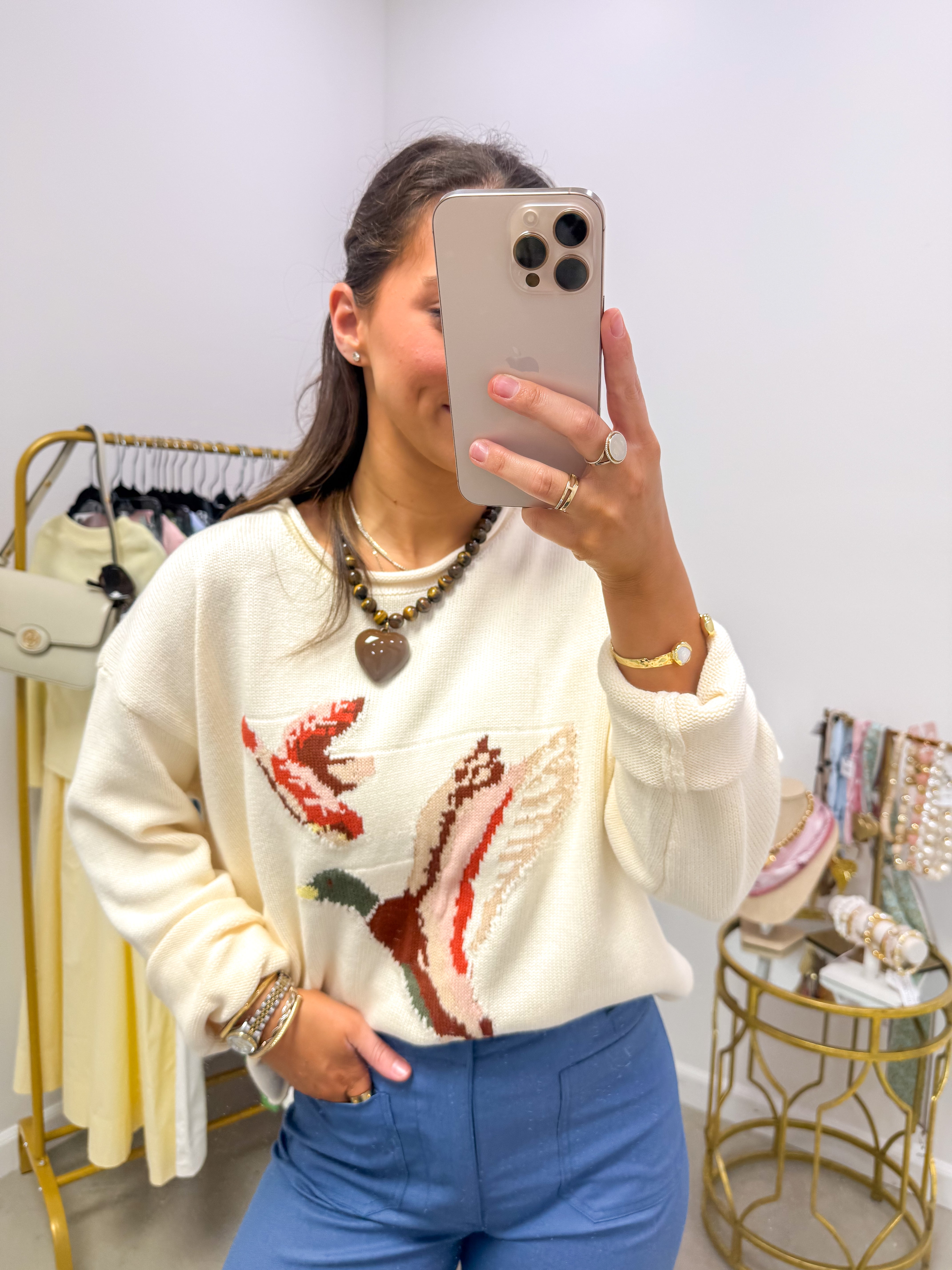 Mallard Flight Cream Sweater