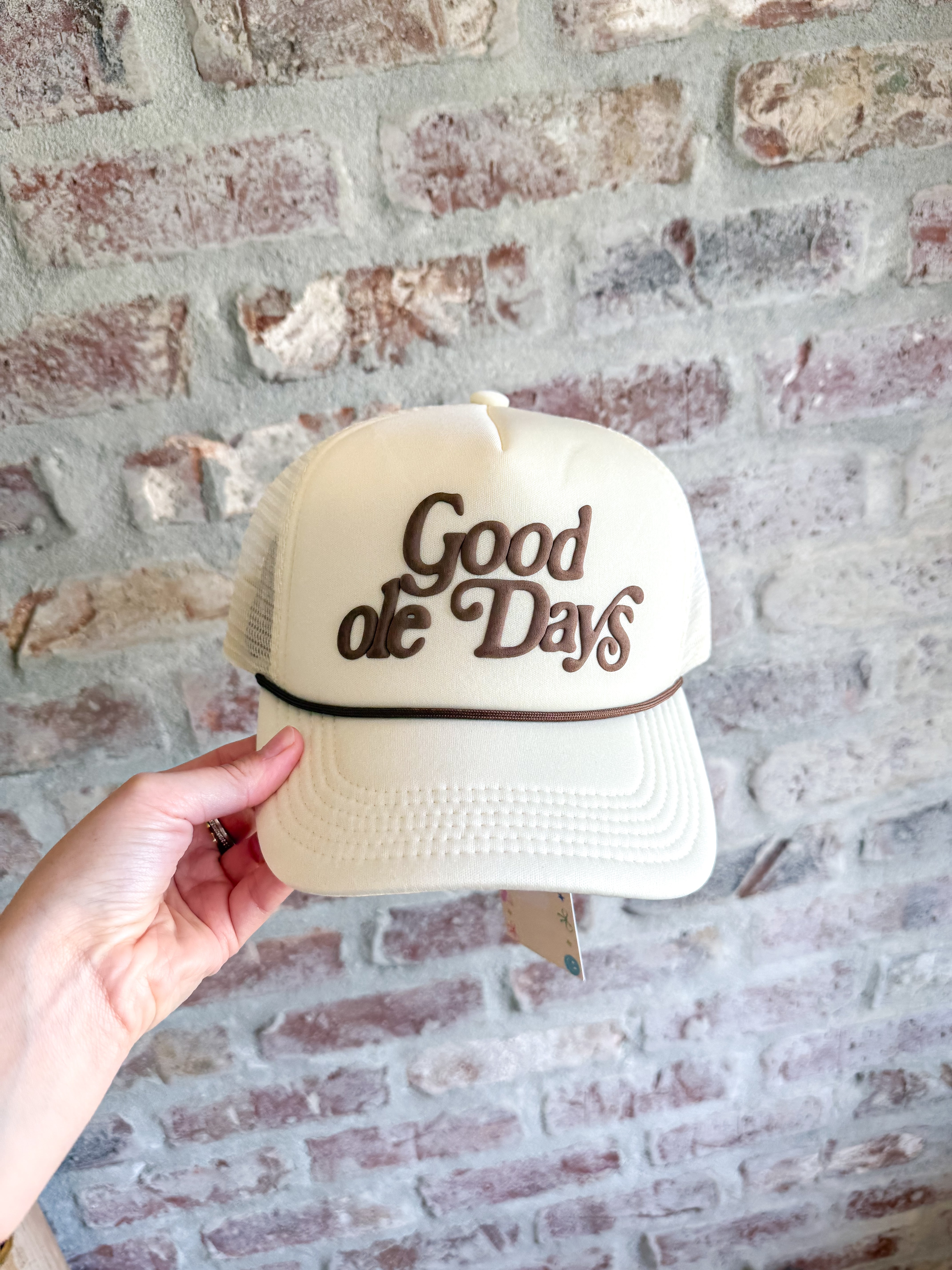 Good Ole Days Cream Trucker Hat