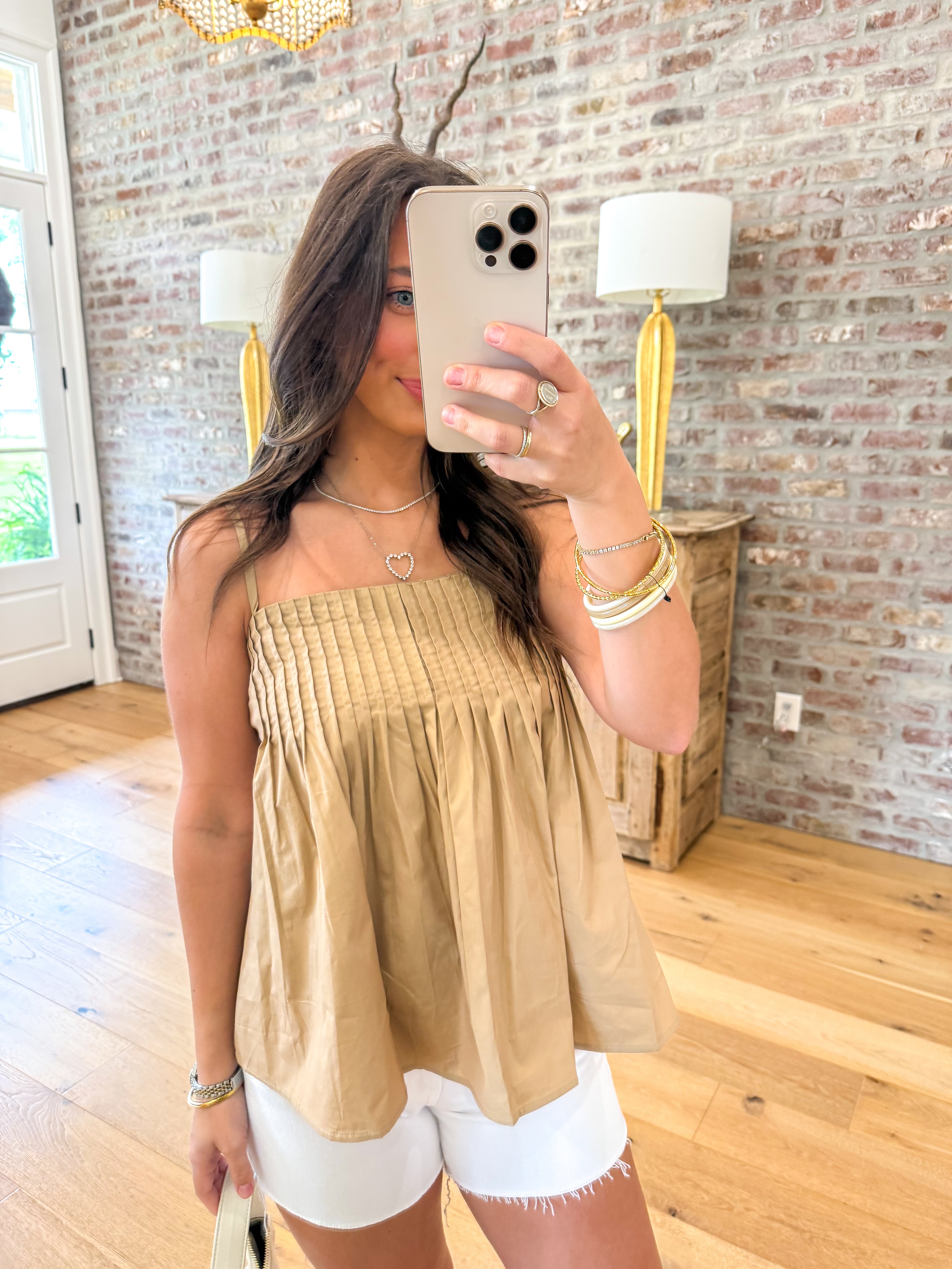 Sunny Side Pintuck Cami