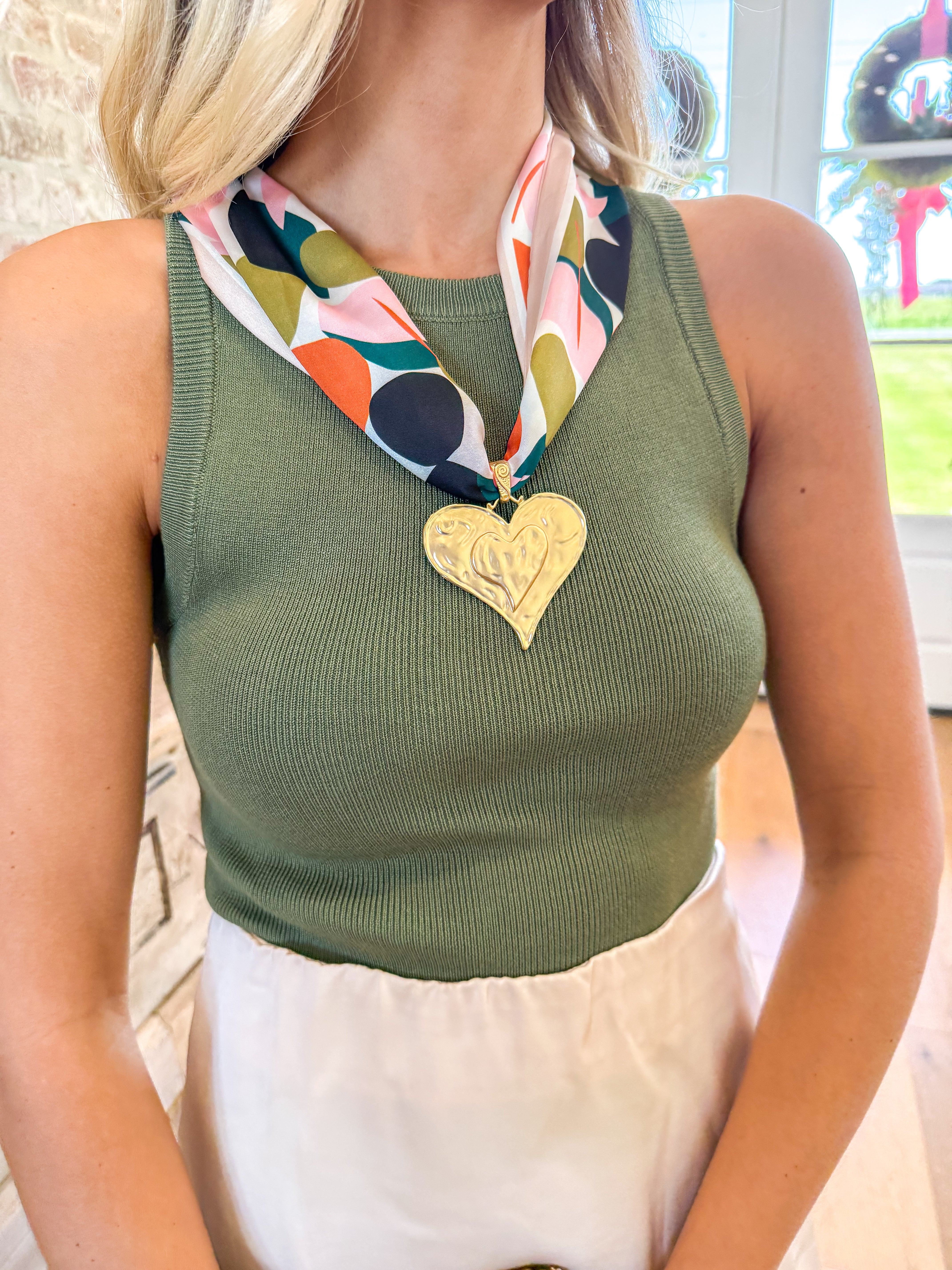 Alexis Boatneck Sweater Tank Green