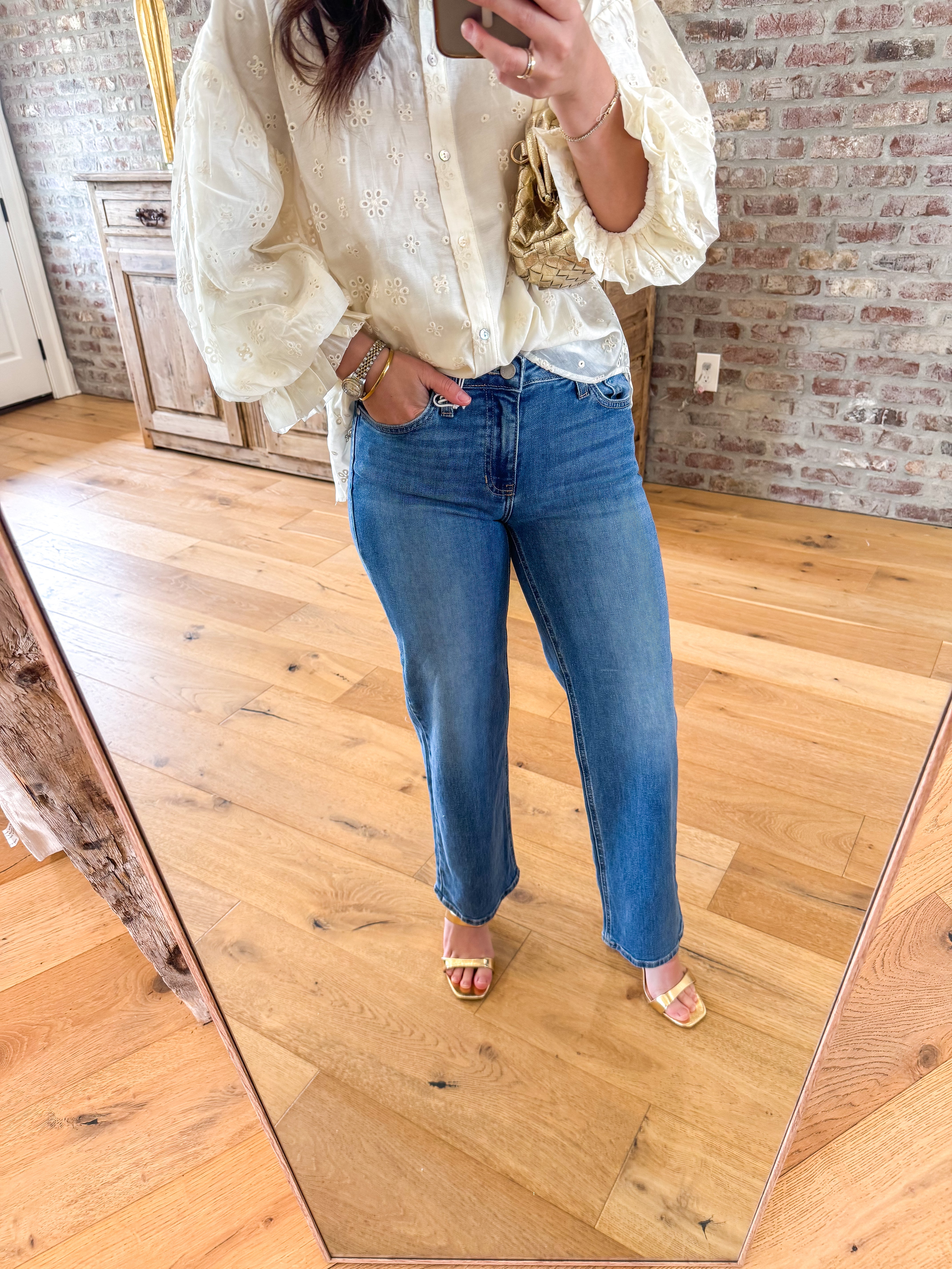 Medium Denim MR Slim Wide Leg
