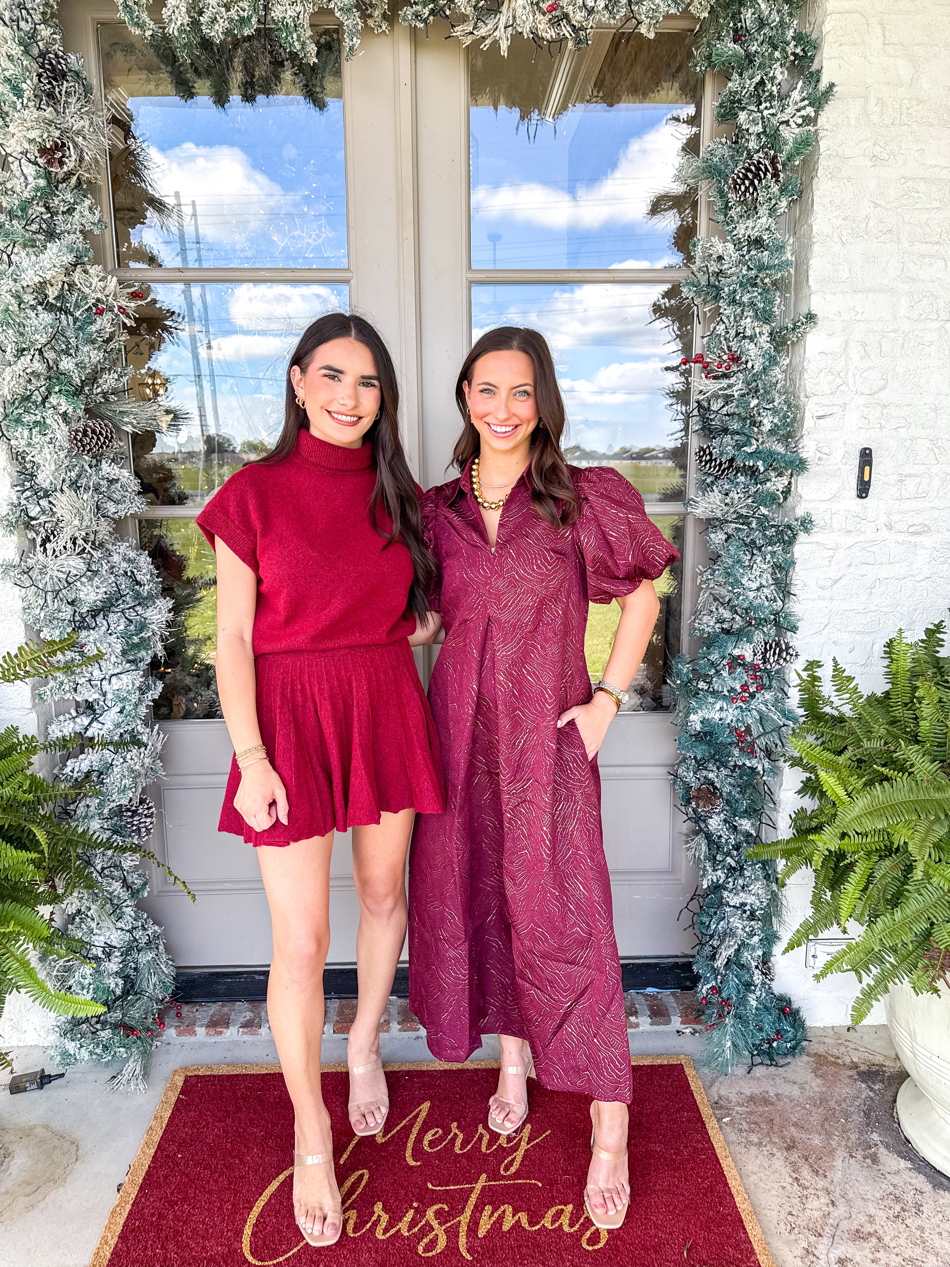 The Sweater Weather Set Dark Red