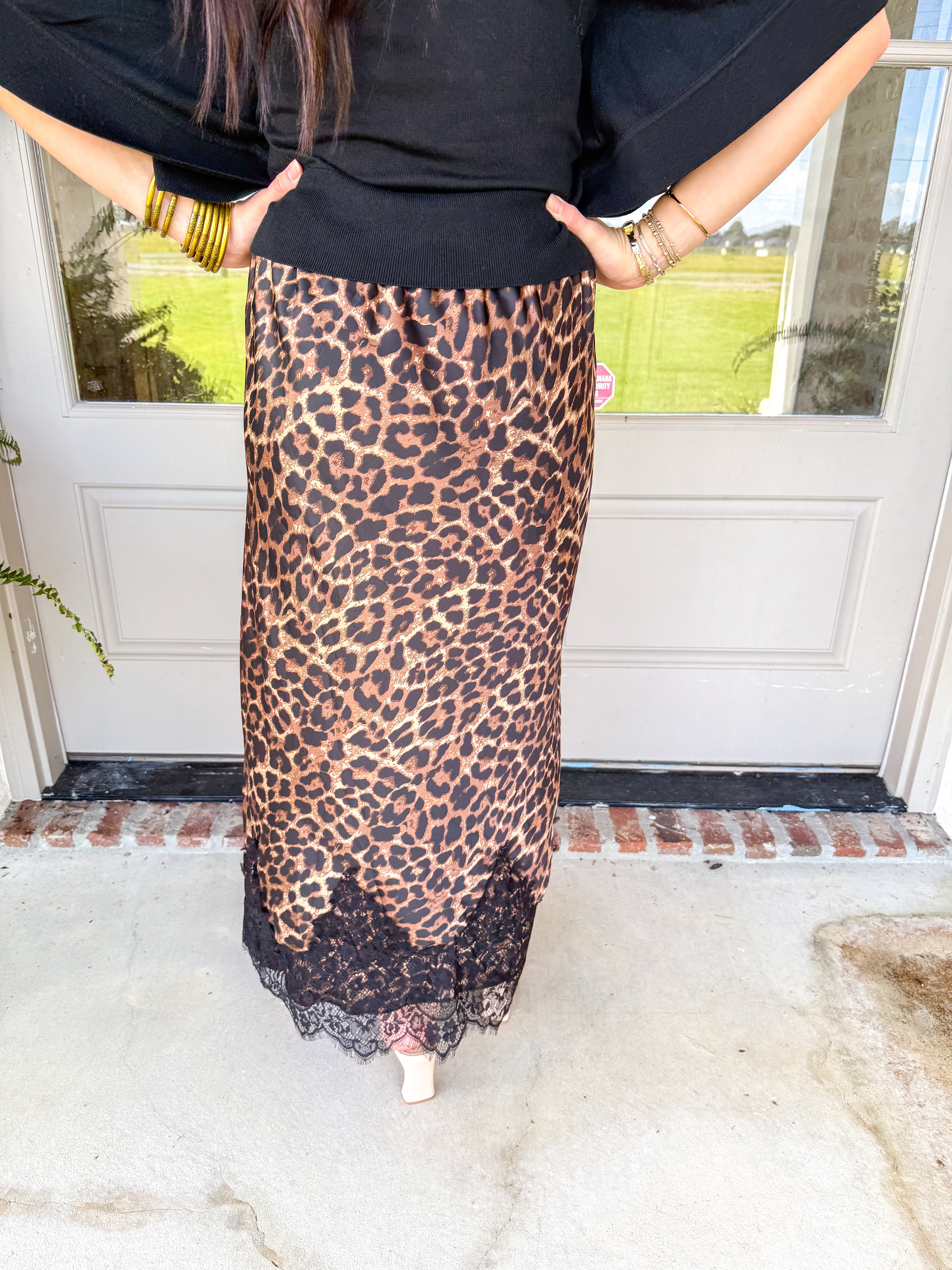 Wild Instinct Leopard Maxi Skirt