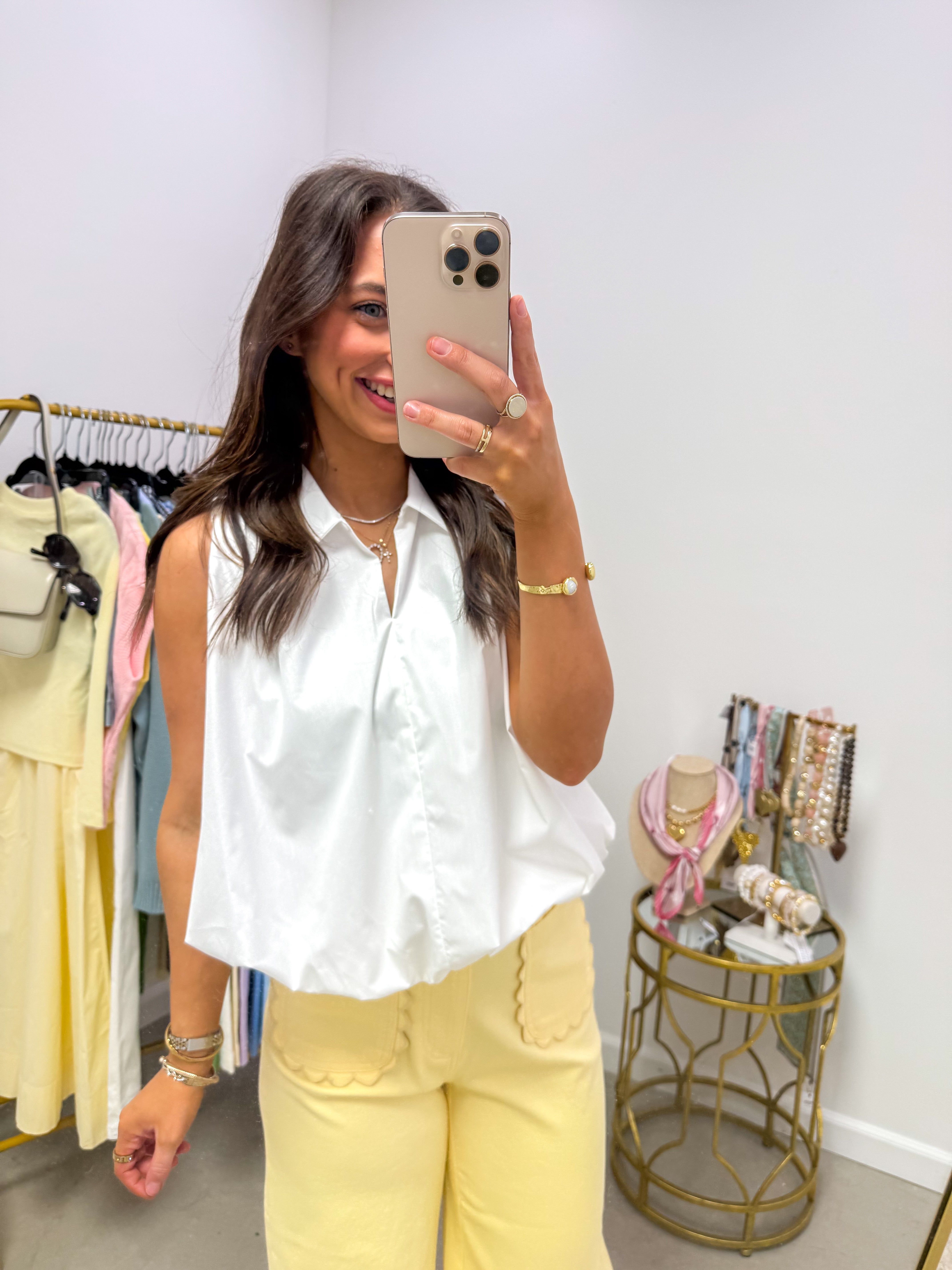 Flirty Ivory Bubble Top