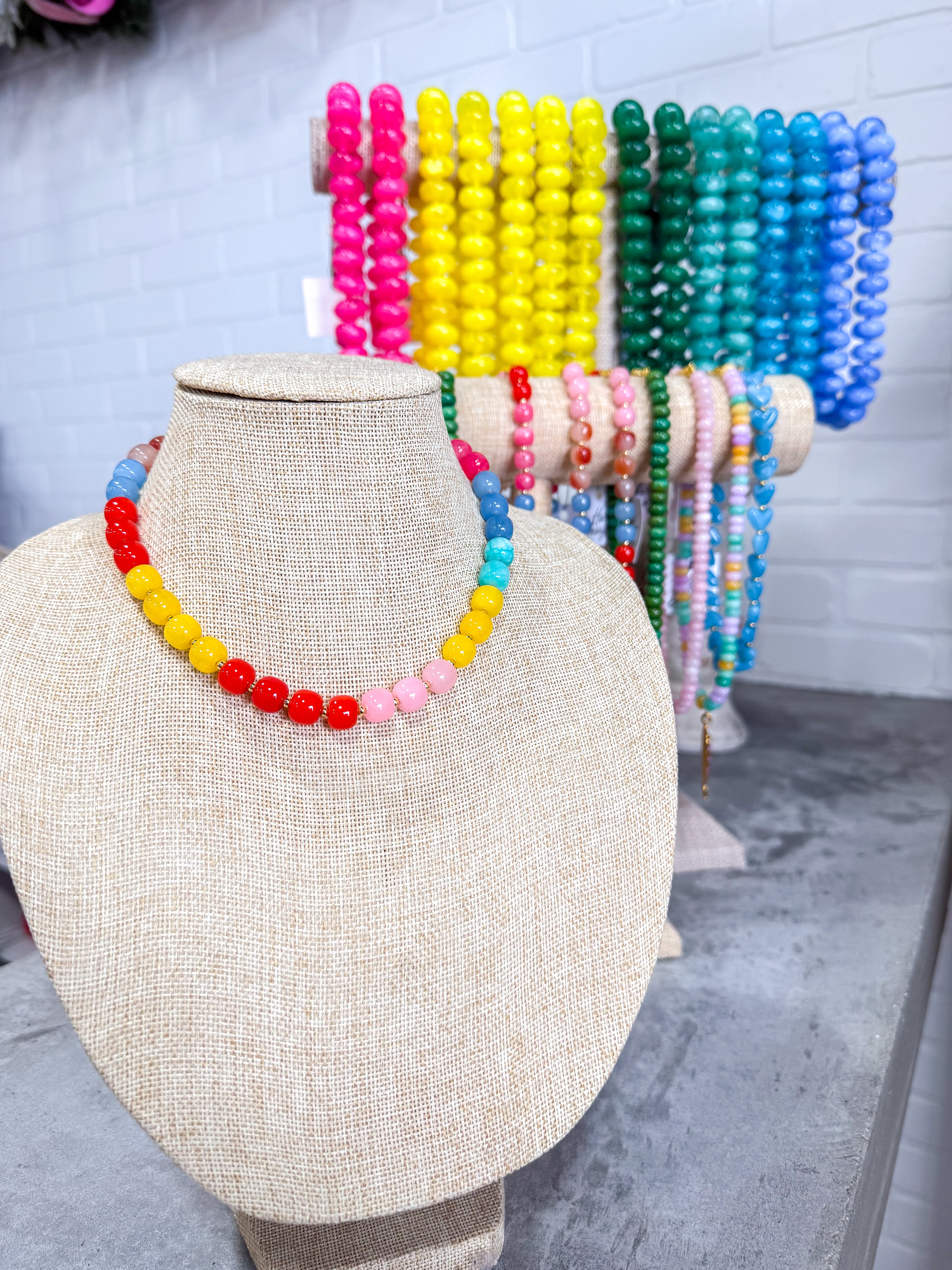 Small Colorful Beaded Necklace