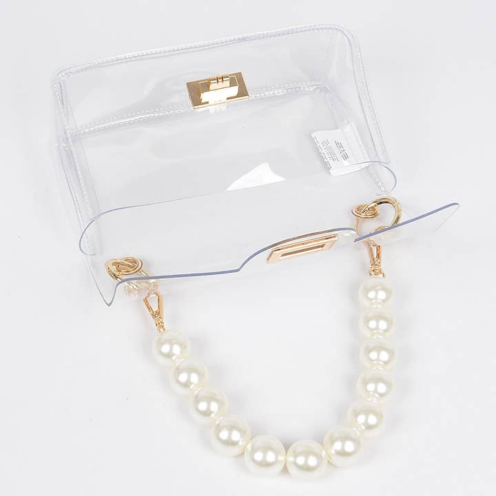 Pearl Chain Clear Purse (PREORDER 08/10)