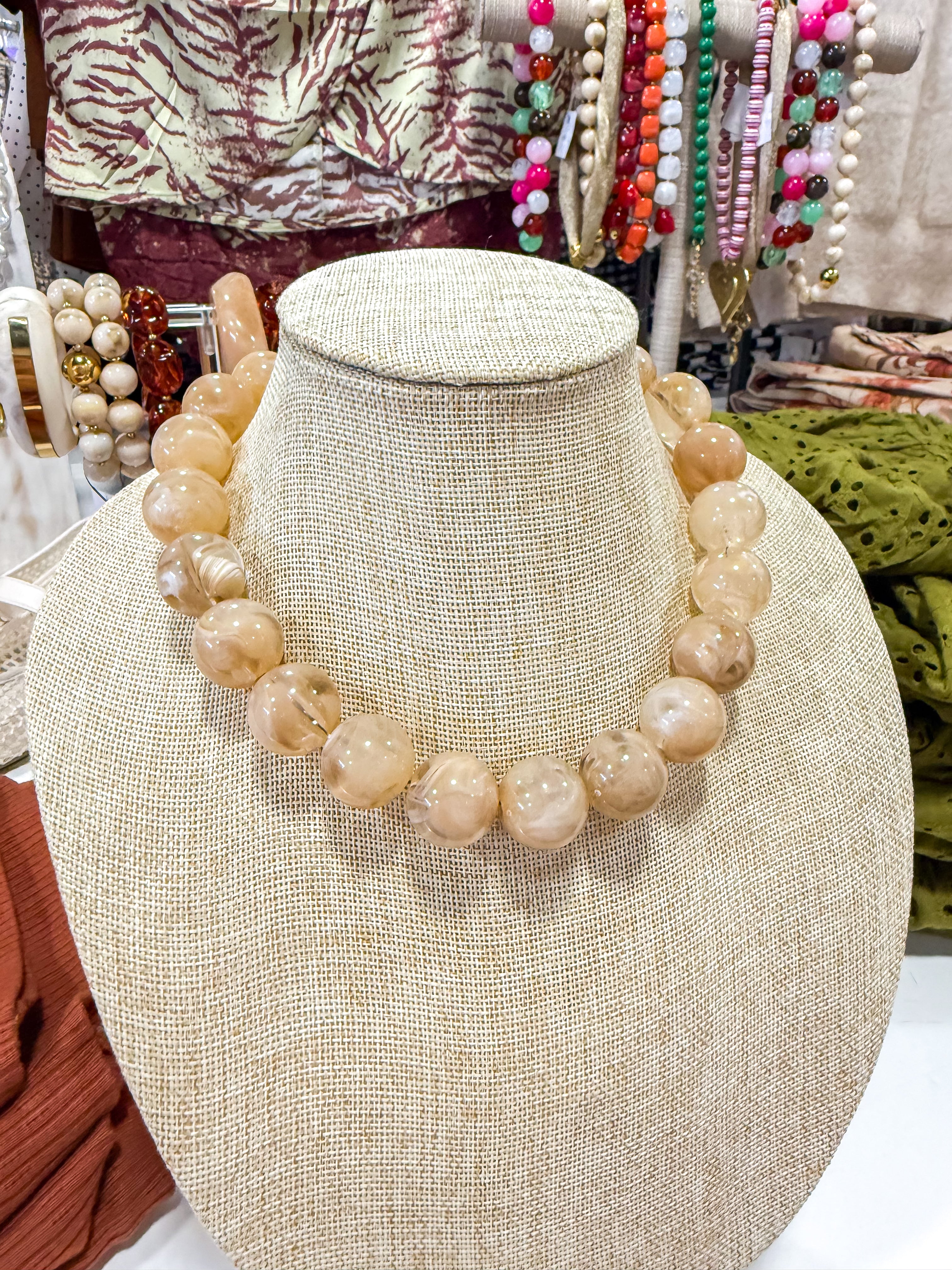 Neutral Beaded Necklace