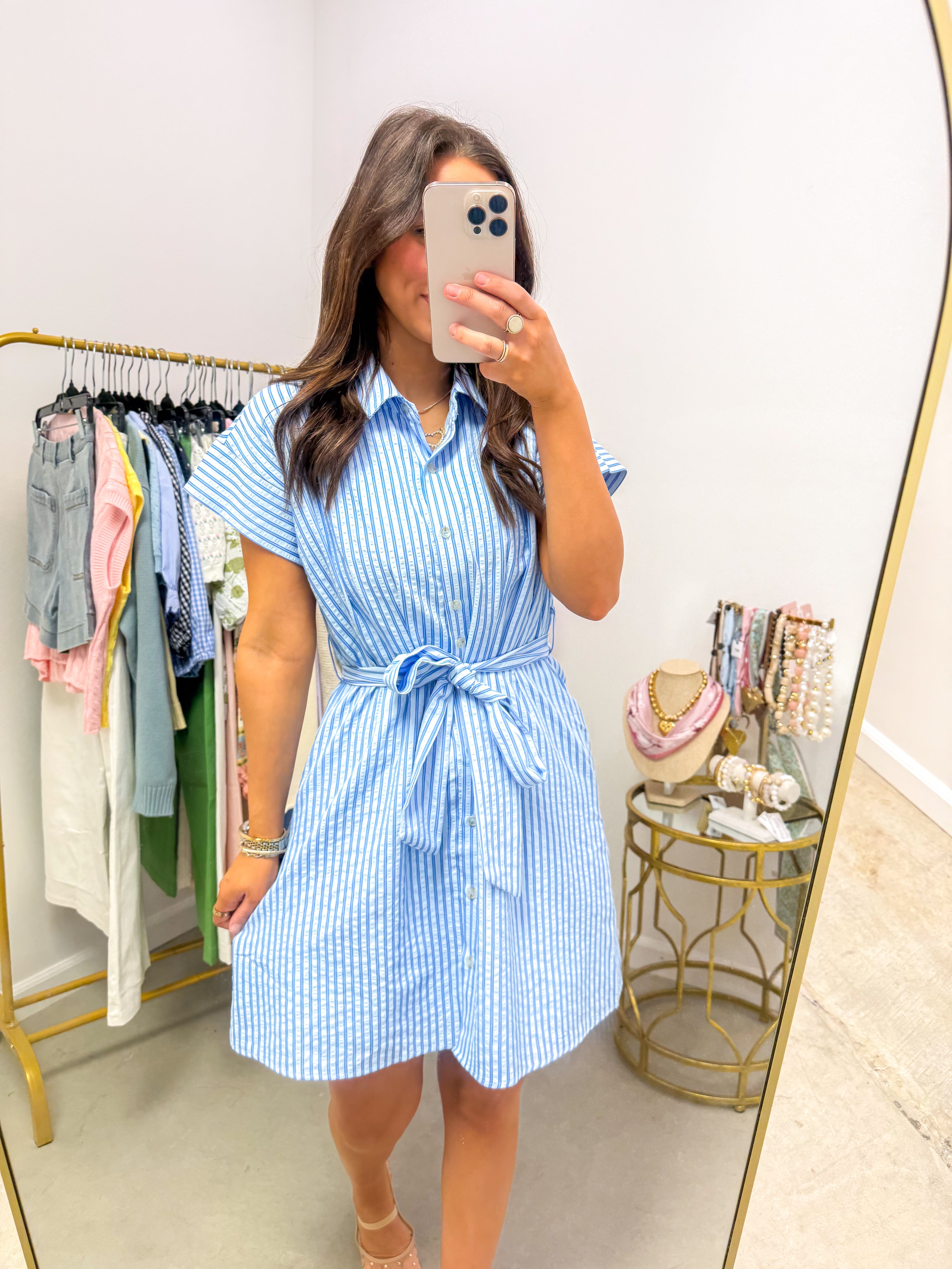 Mary Frances Blue Striped Mini