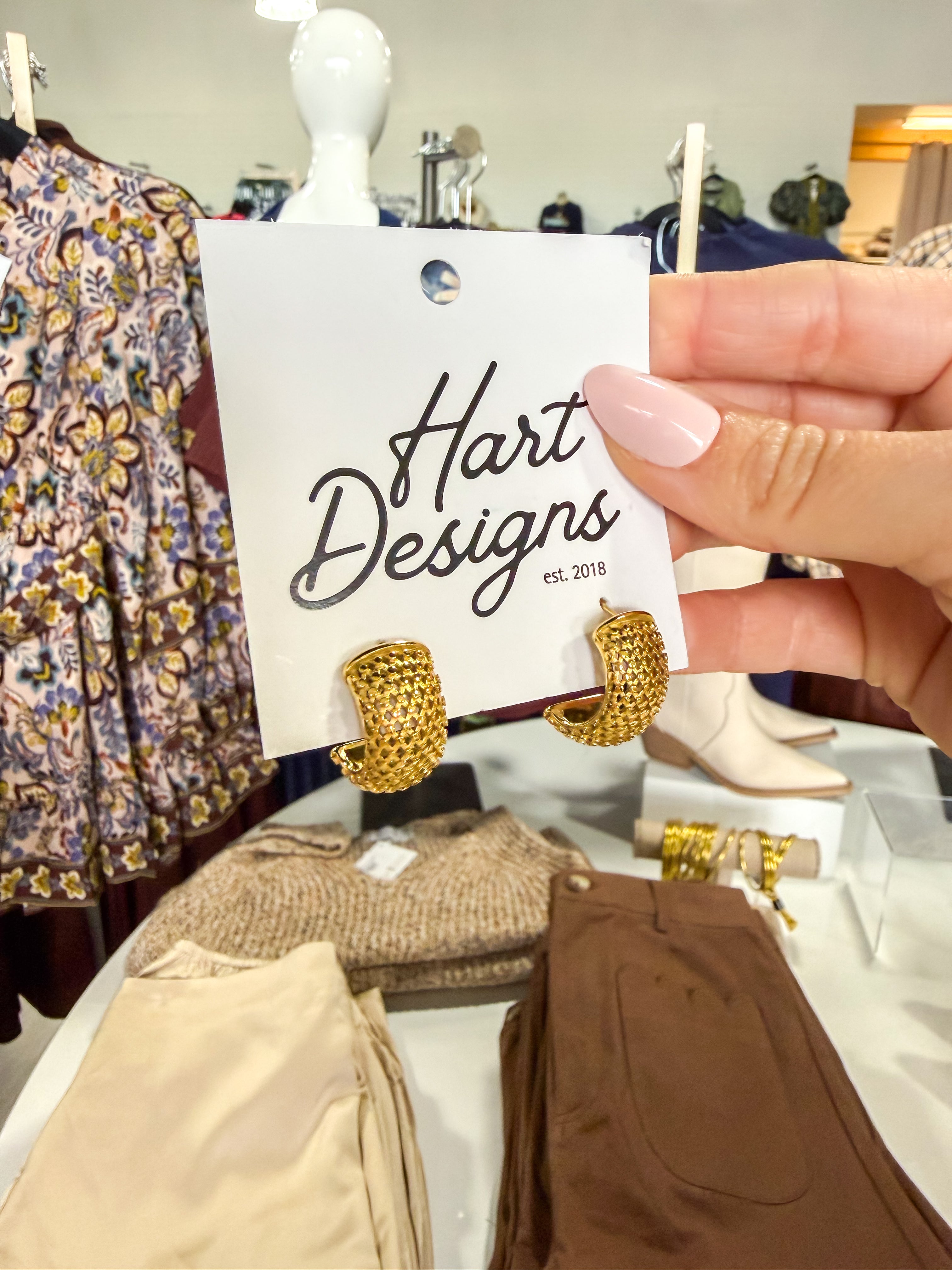 Woven Gold Hoops