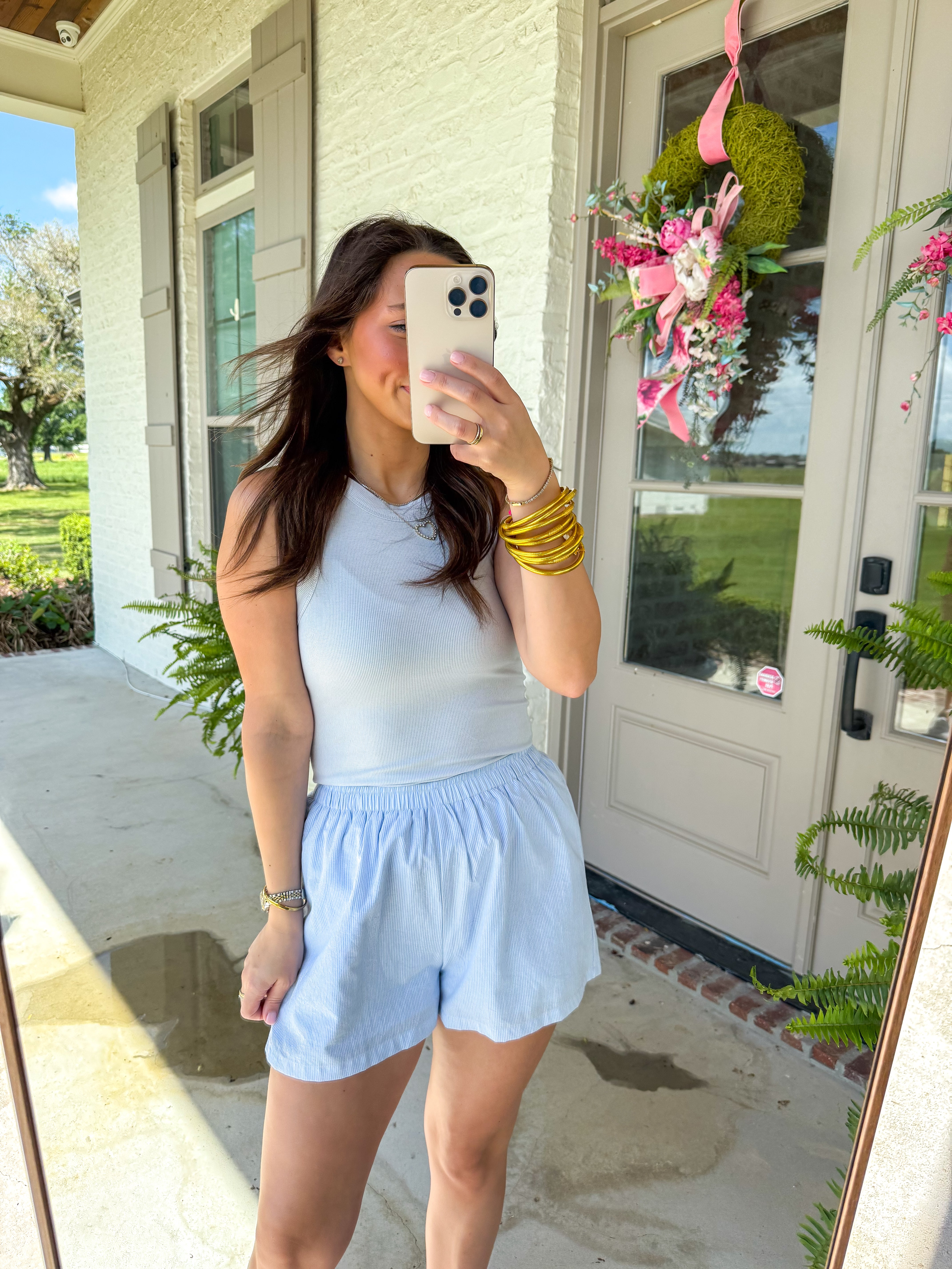 Olivia Viola Ribbed Scoop Neck Tank Top