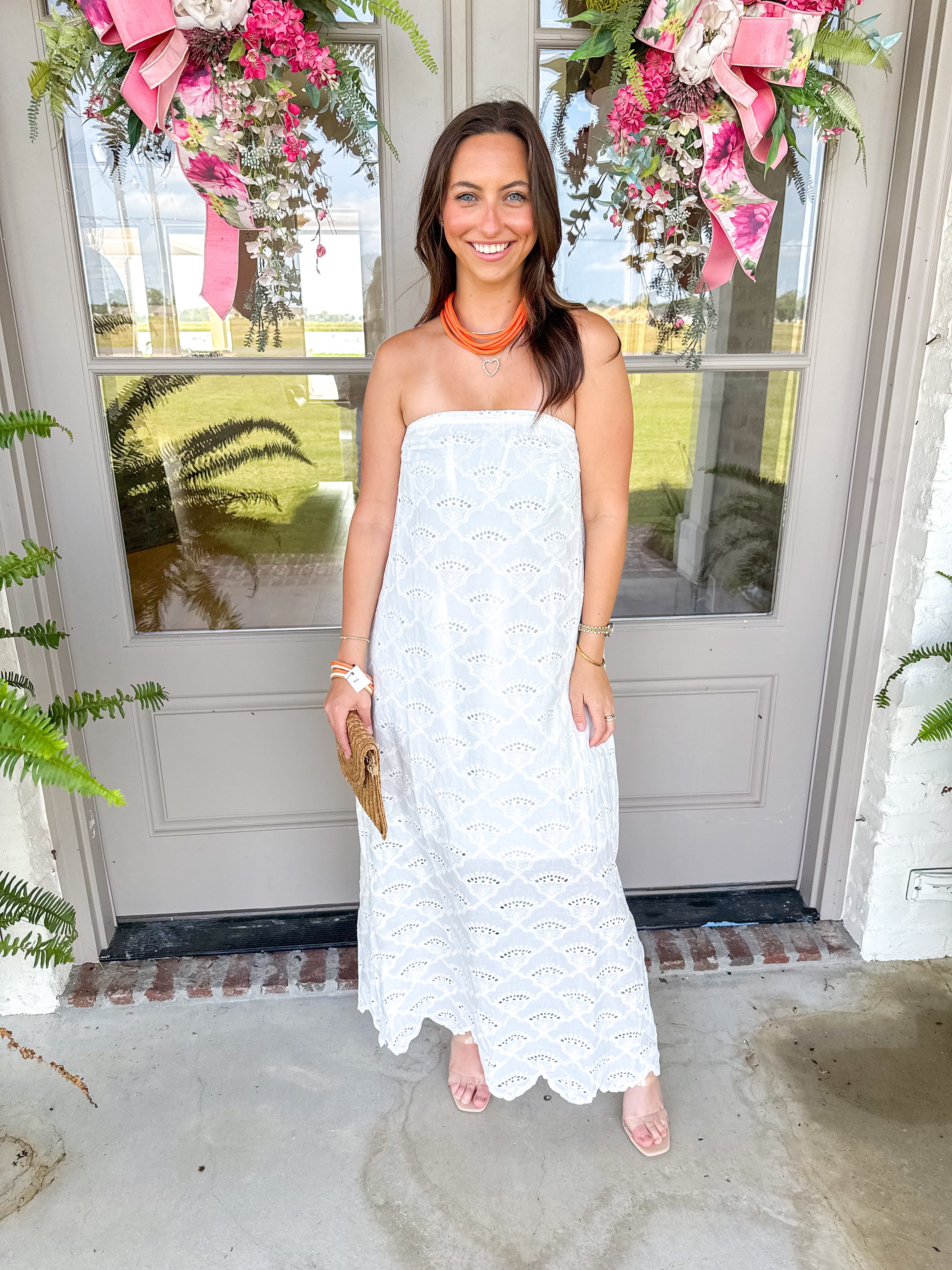 Sunny Days Eyelet Midi White