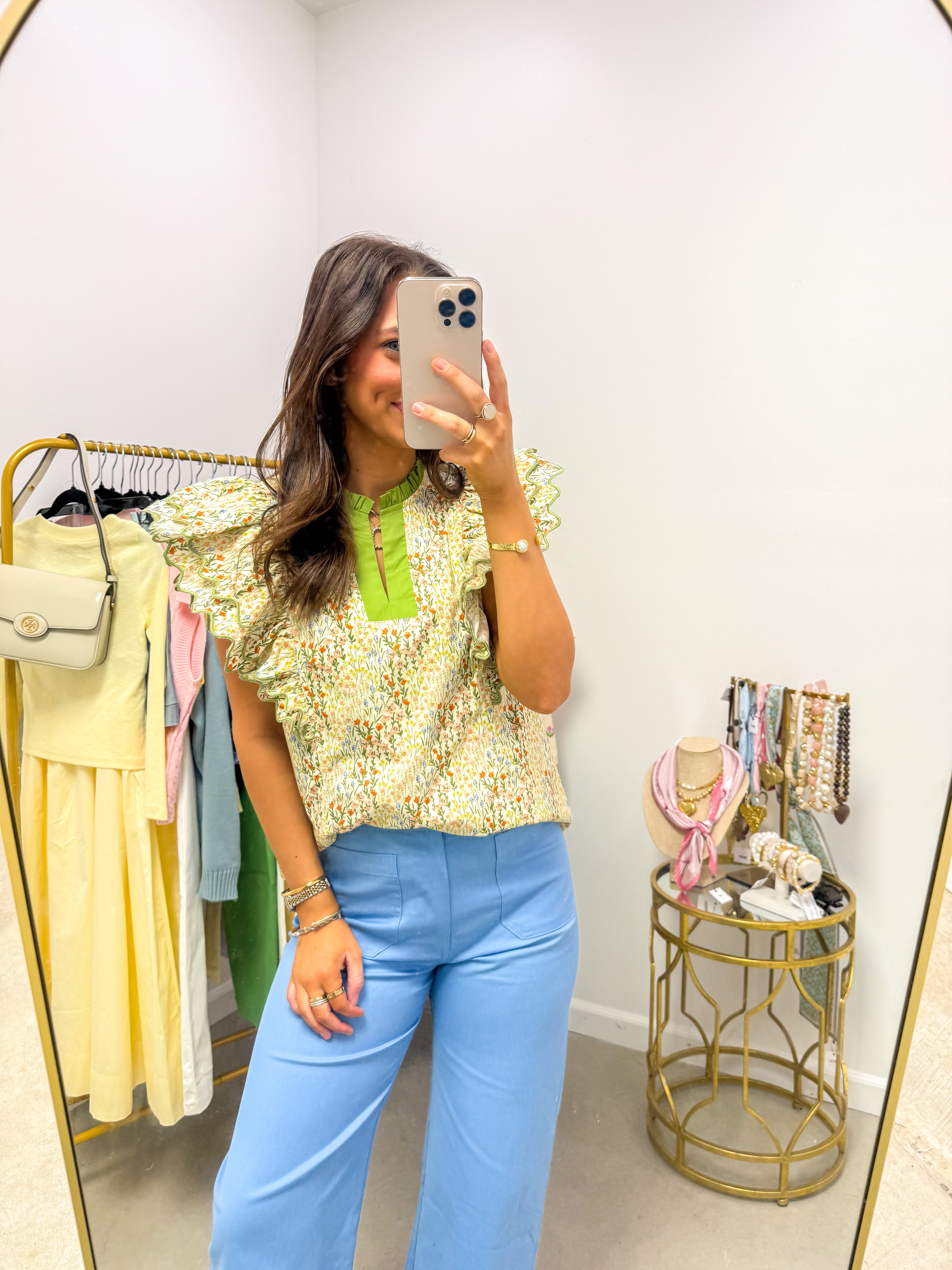 Green Petal Bliss Blouse
