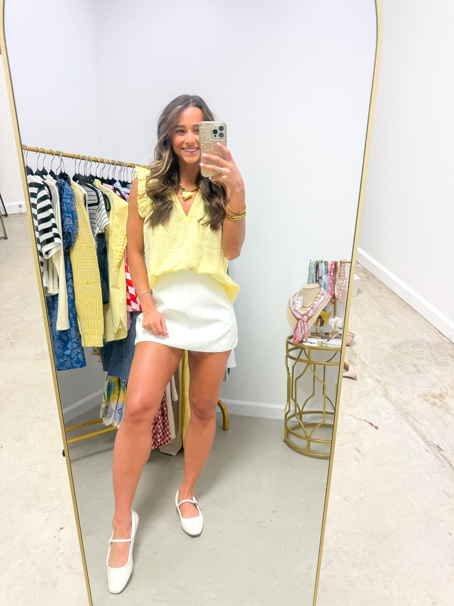 Emilie Butter Yellow Ruffle Sleeve Blouse