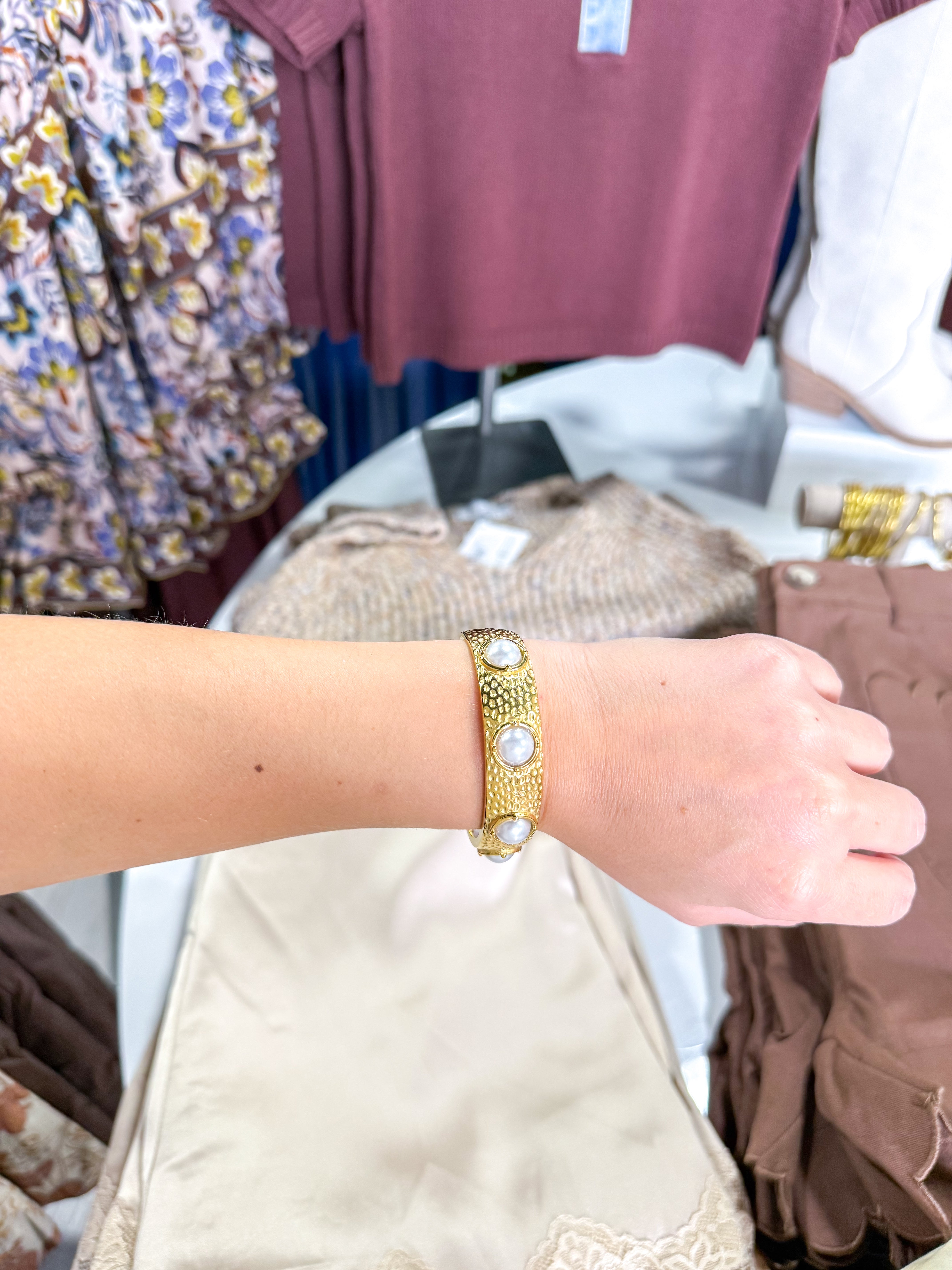 Pearl Gold Cuff