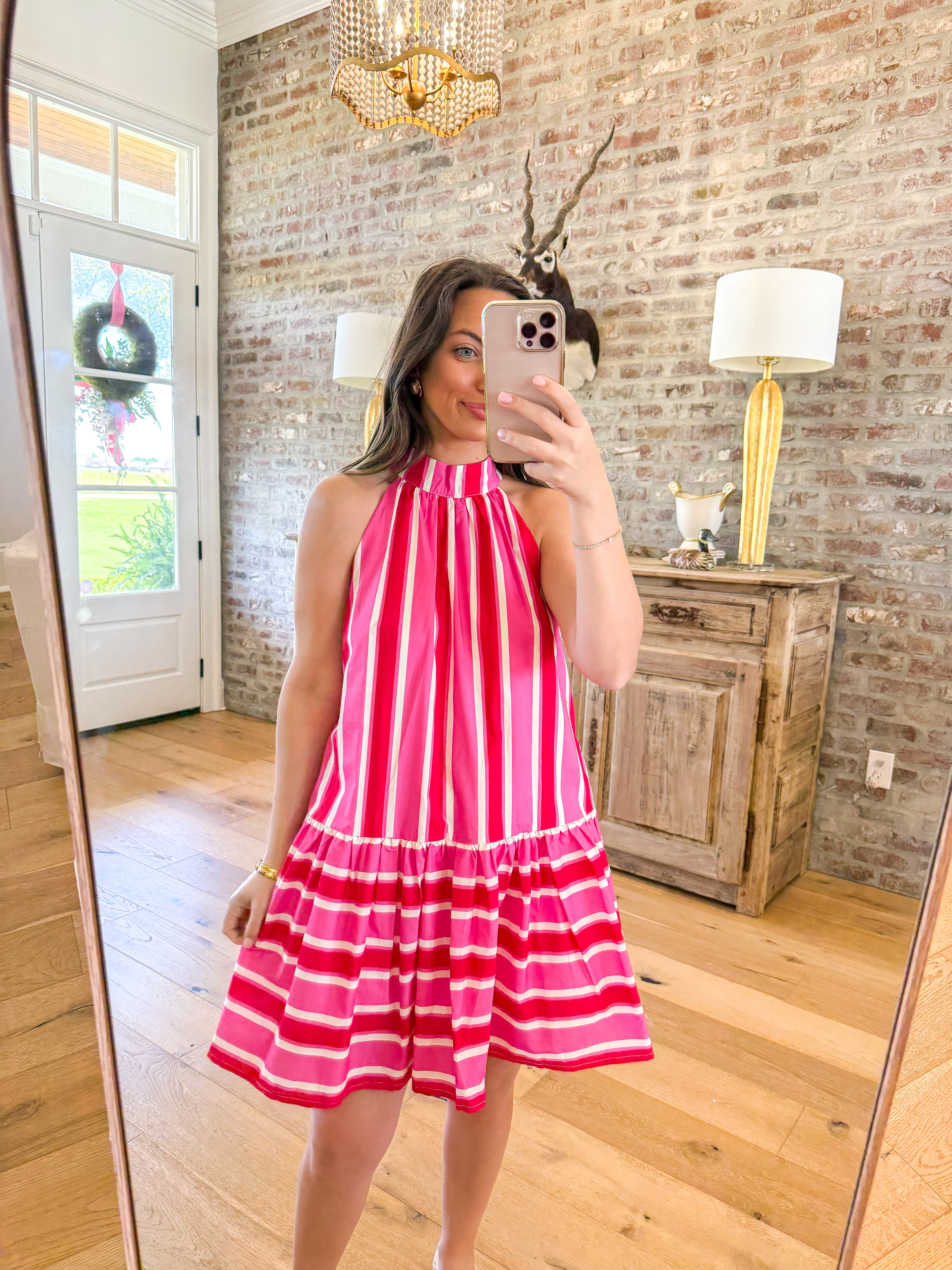 Candy Stripe Halter Mini