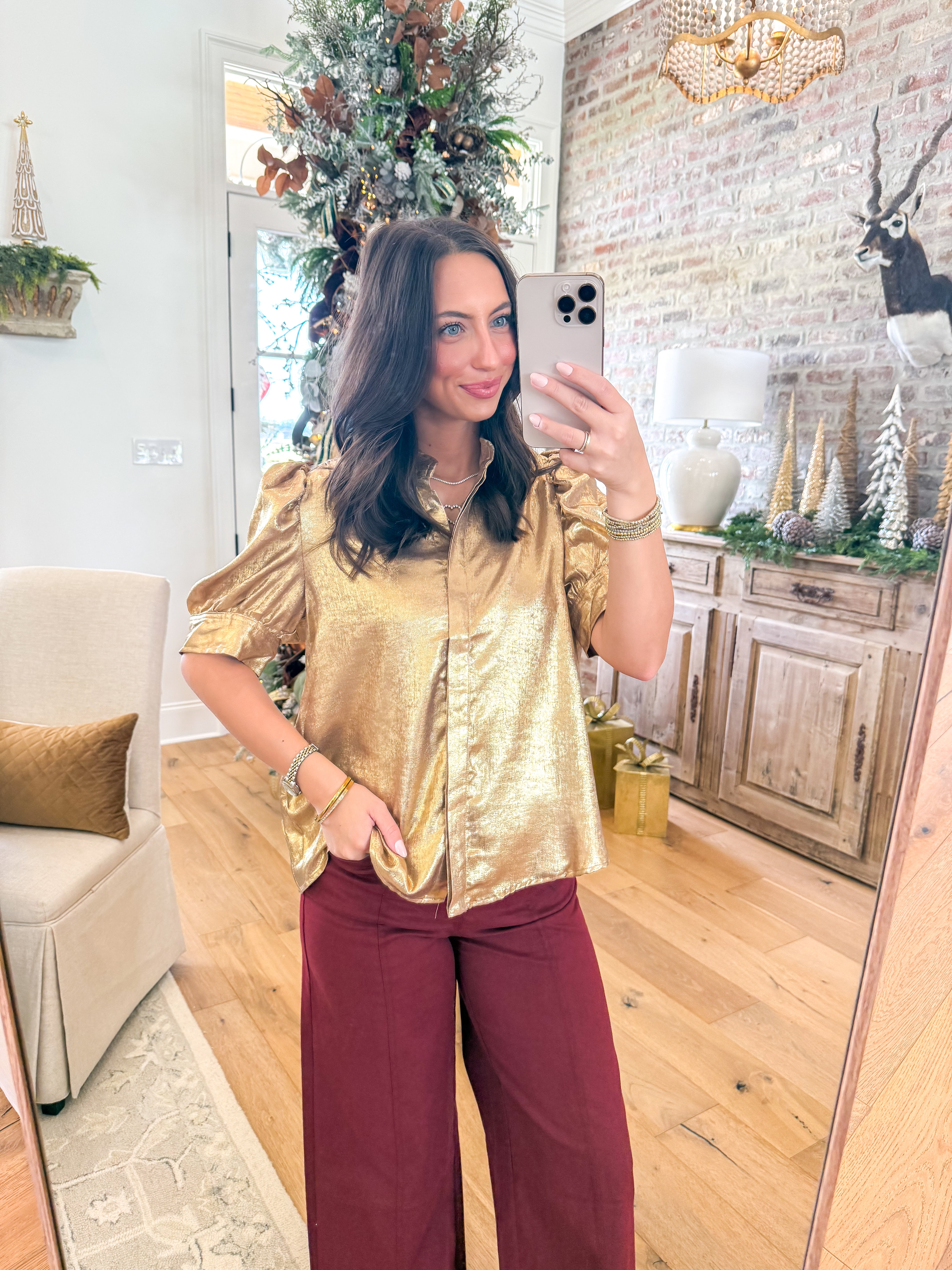 Golden Hour Puff Sleeve Top
