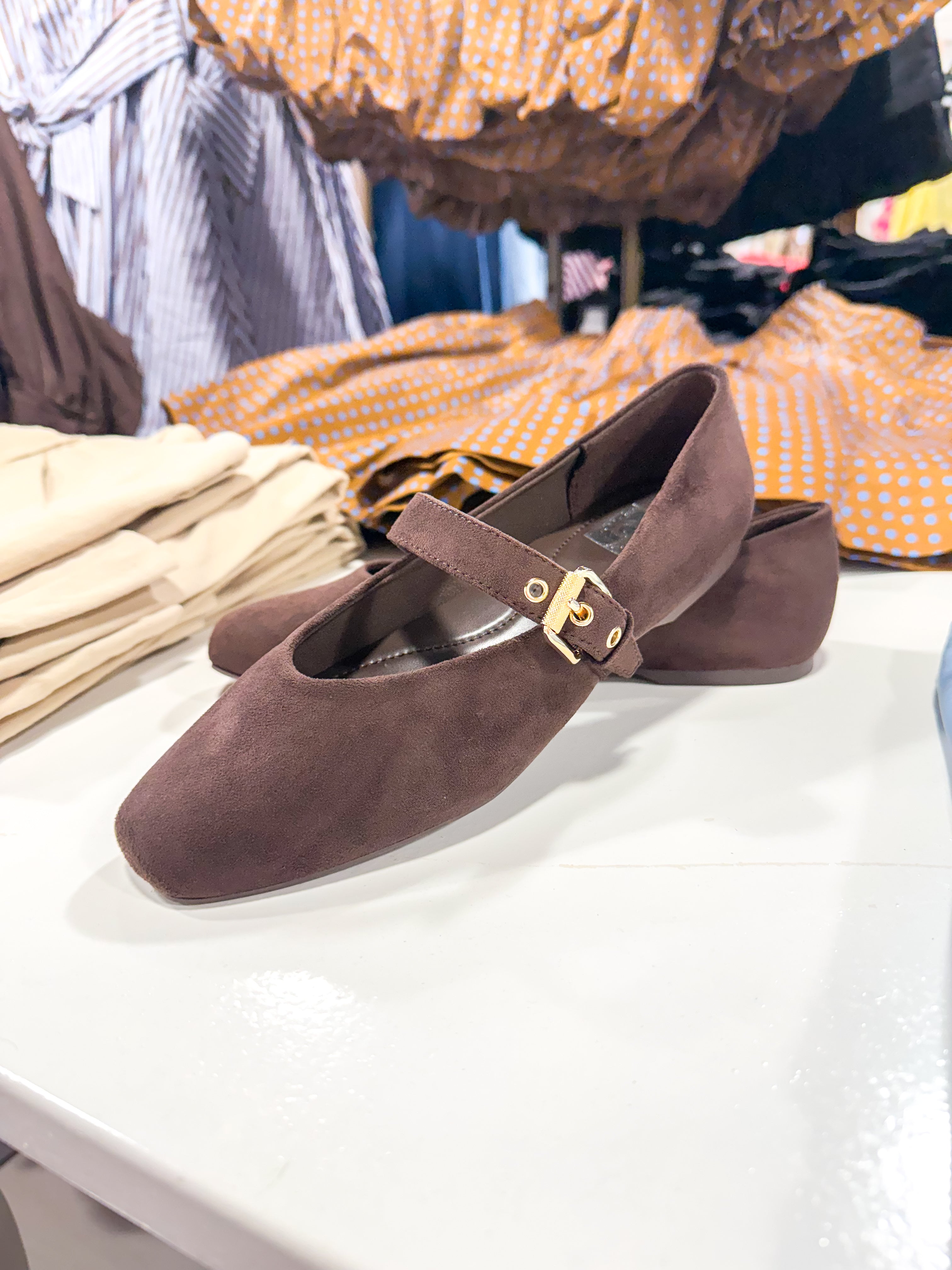 Mulaney Chocolate Ballet Flats