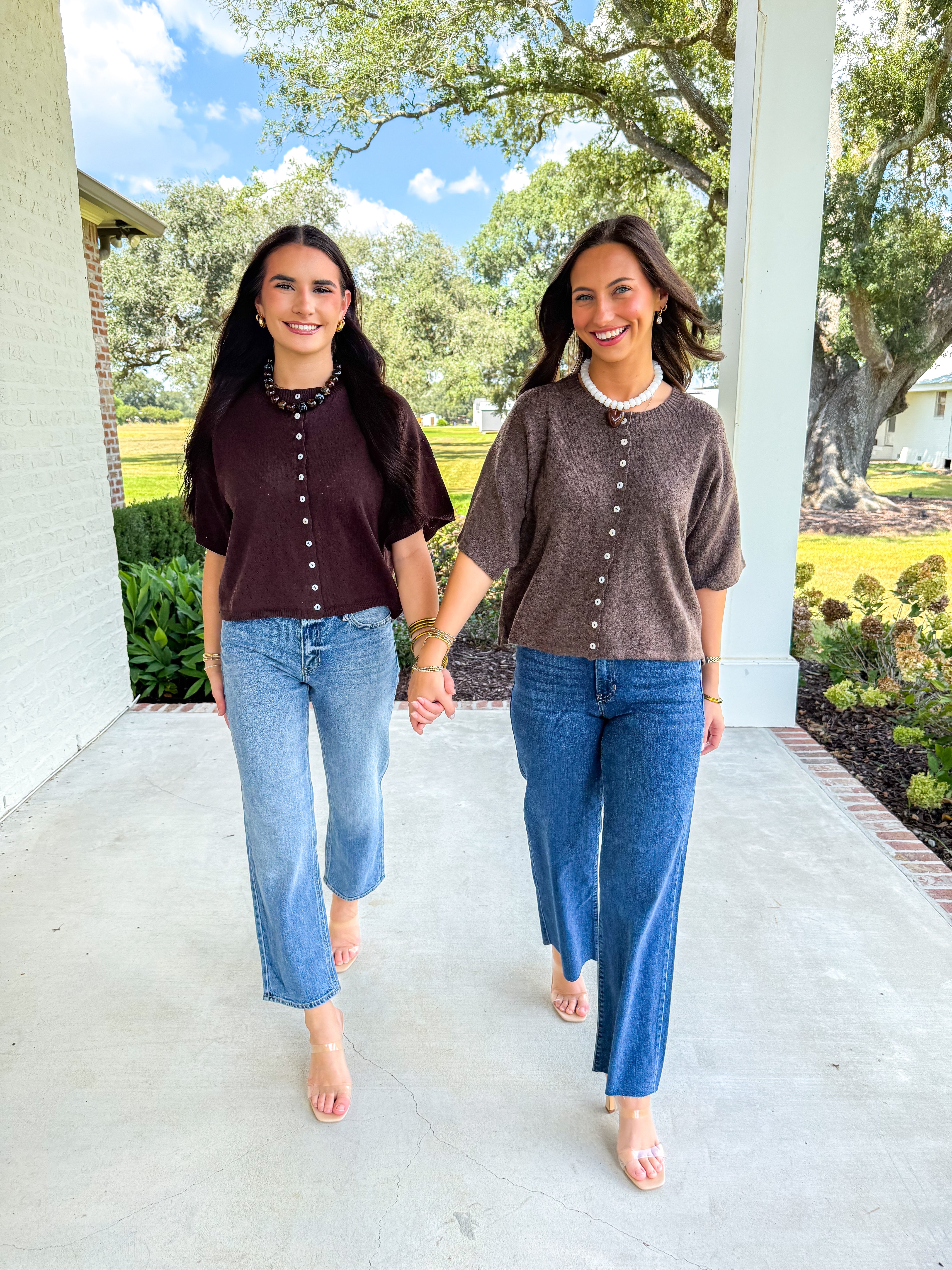 The Pointelle Perfect Cardigan Chocolate