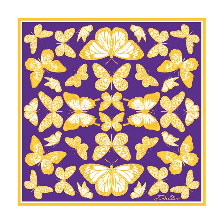 The Mariposa Scarf in Purple & Gold (PREORDER 08/10)