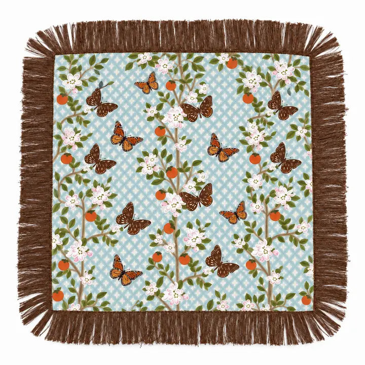 The Citrus Garden Fringe Scarf
