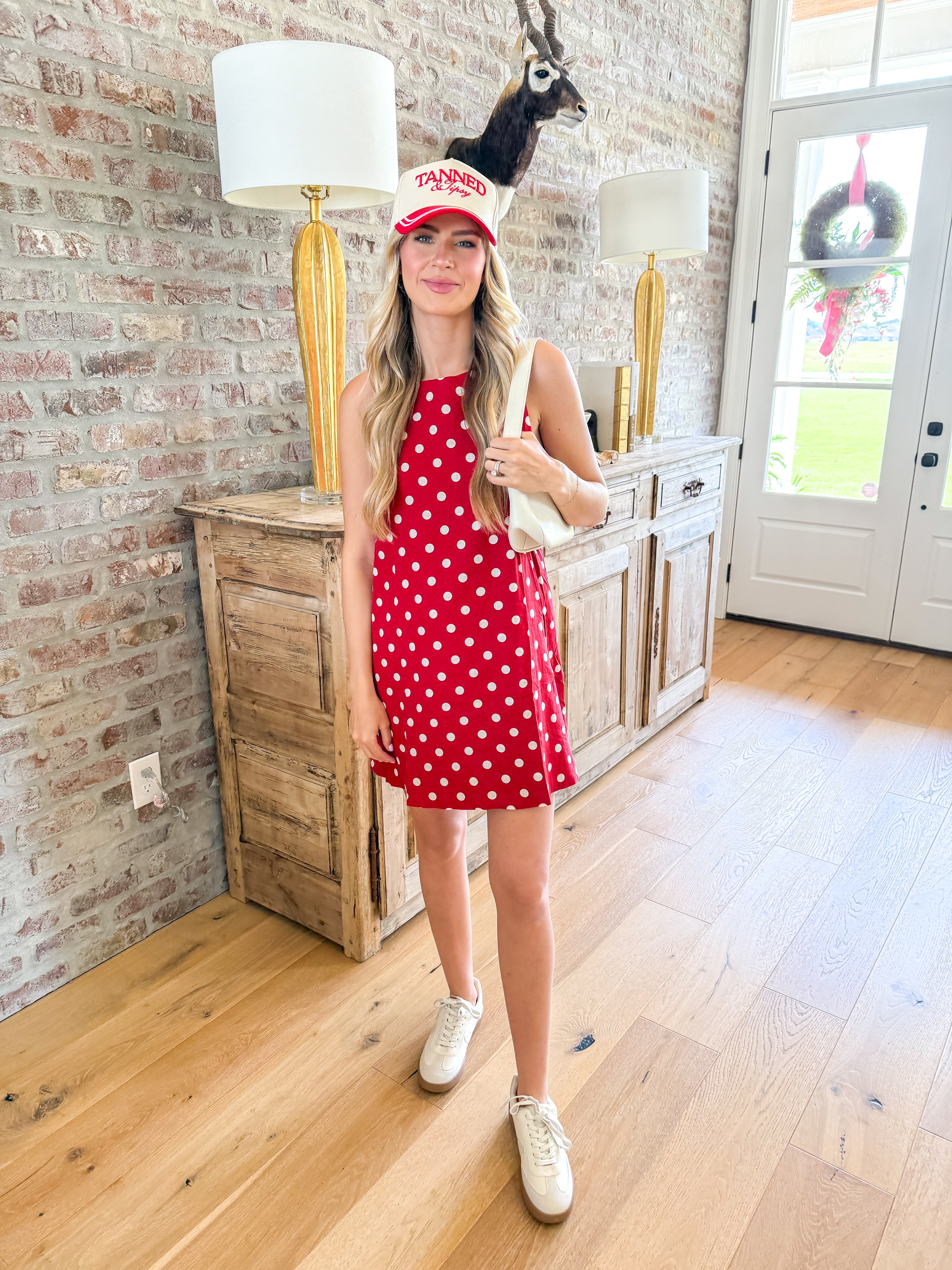 Noelle Red Polka Dot Shirt Mini