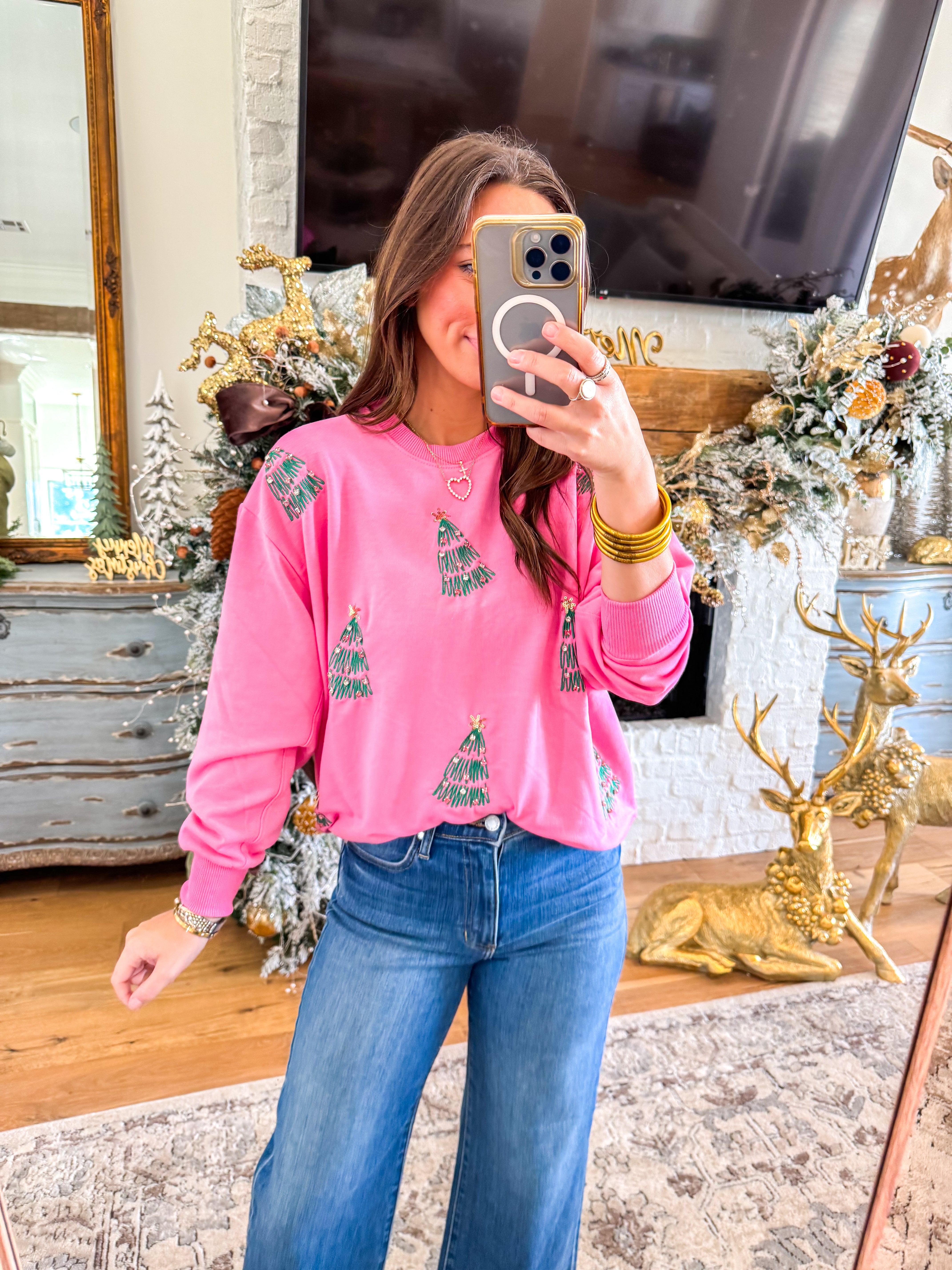 Sarah Sweatshirt | Green Trees