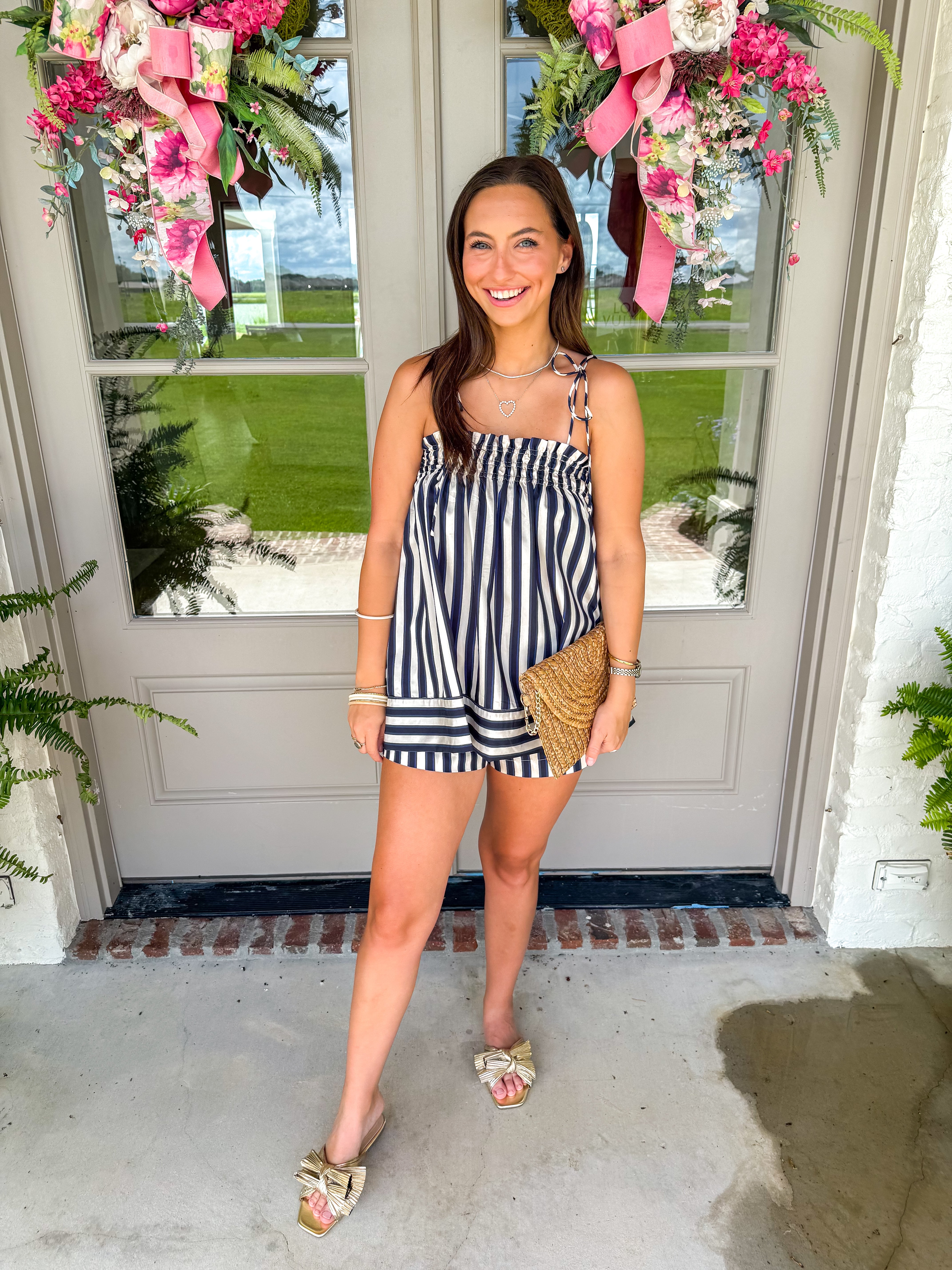 Arlette Blue Striped Set
