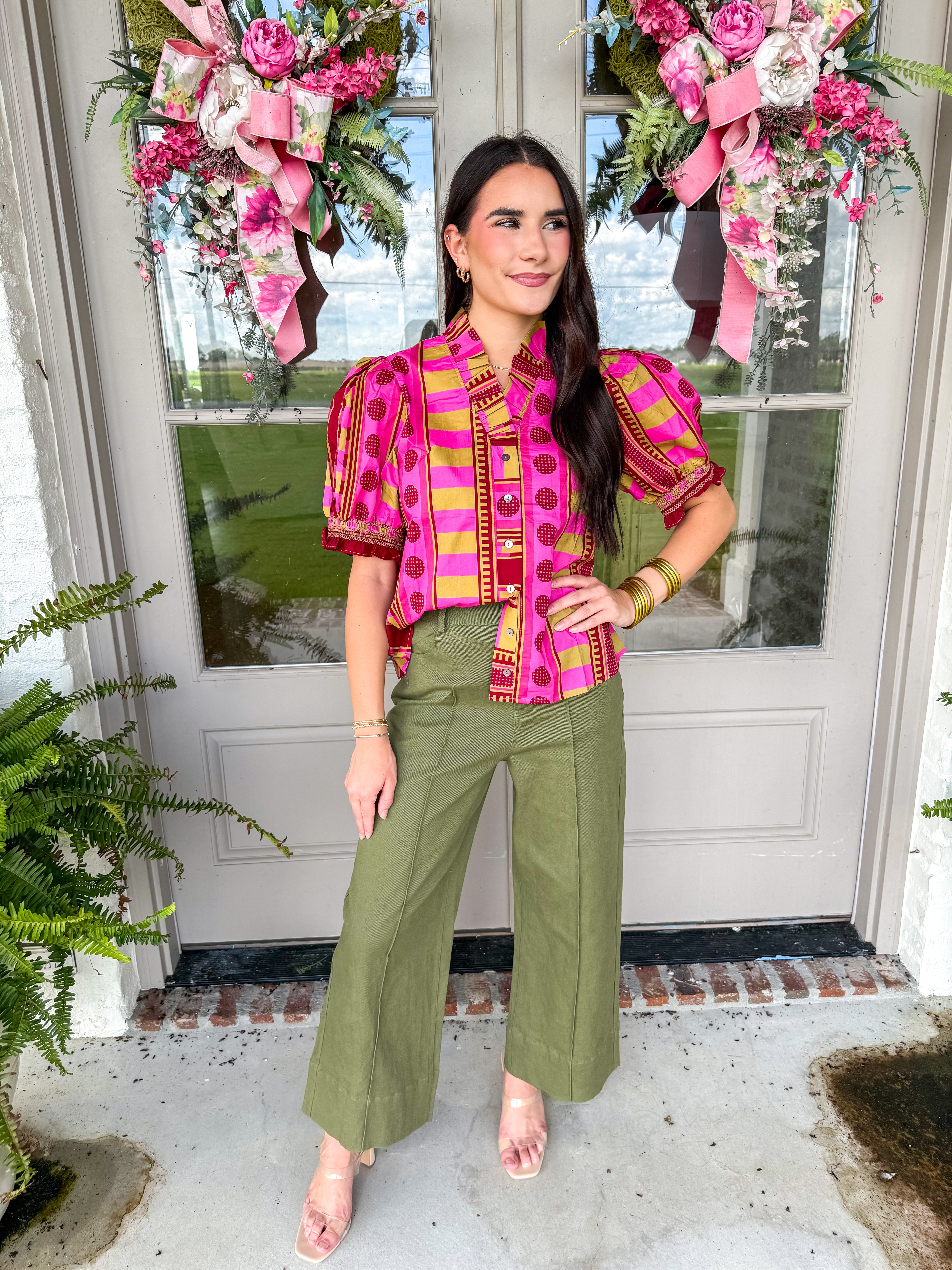 The Penelope Mixed Print Blouse