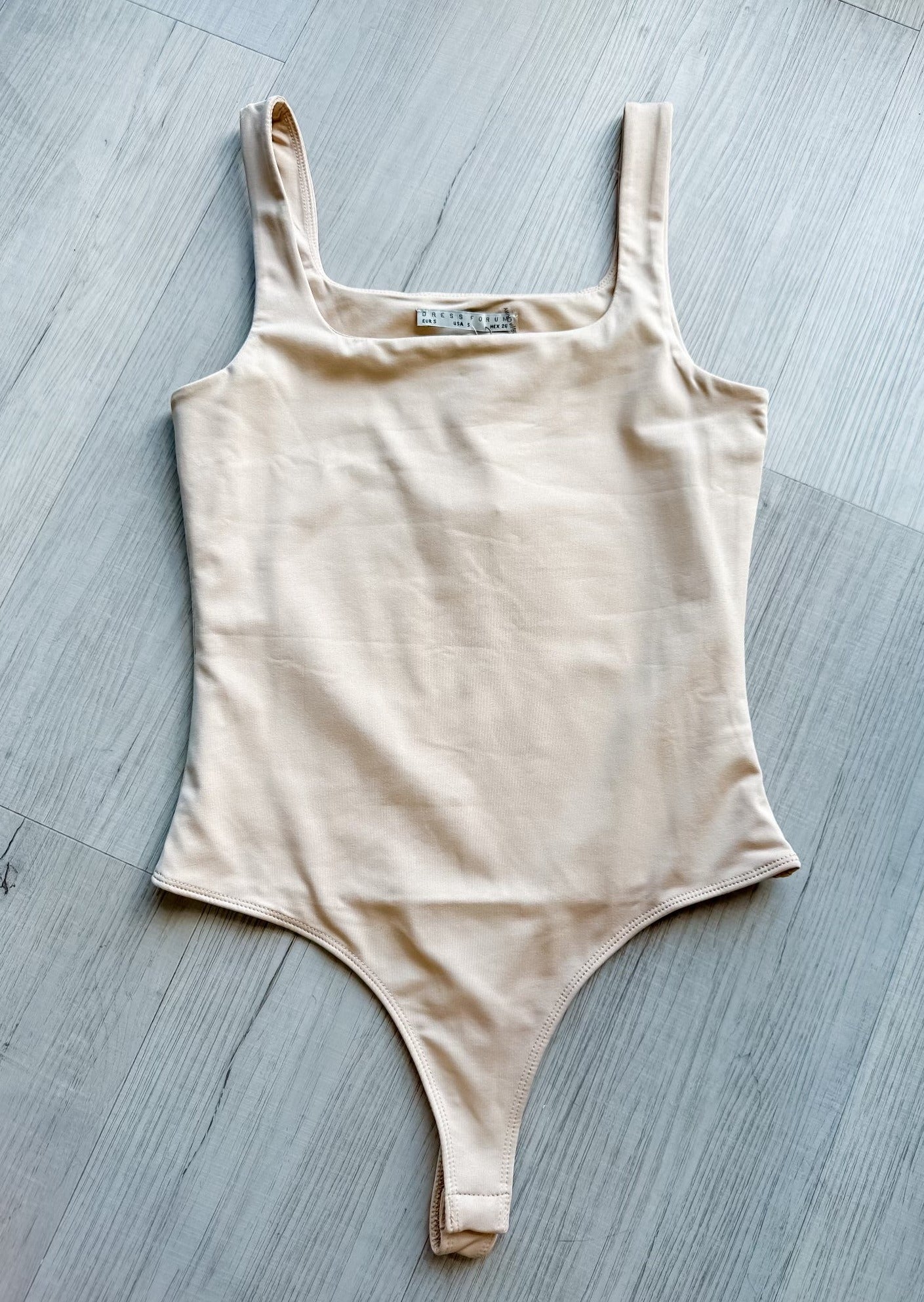 Sqaure Neck Bodysuit Nude