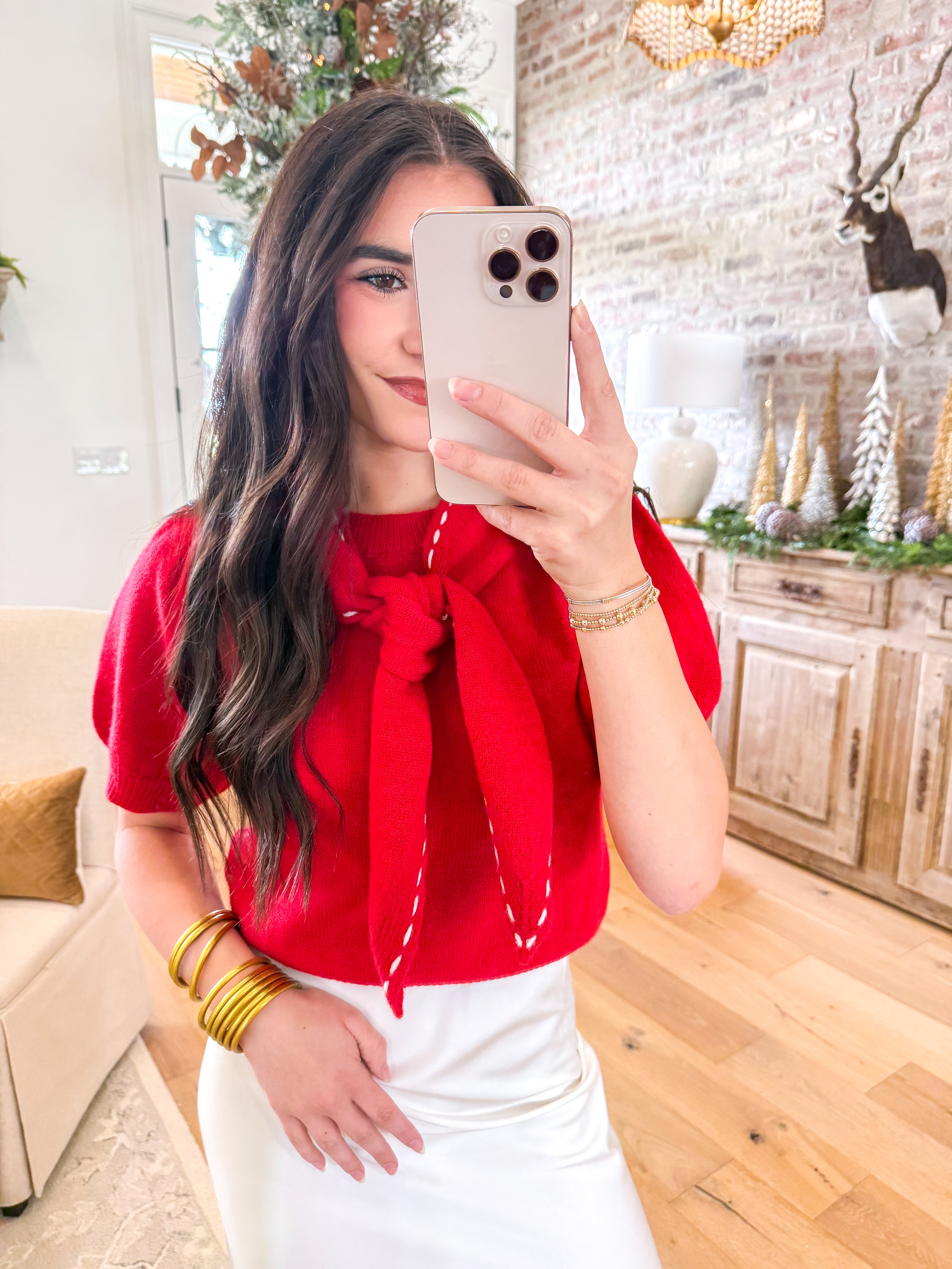 Scarlet Layered Scarf Sweater Top