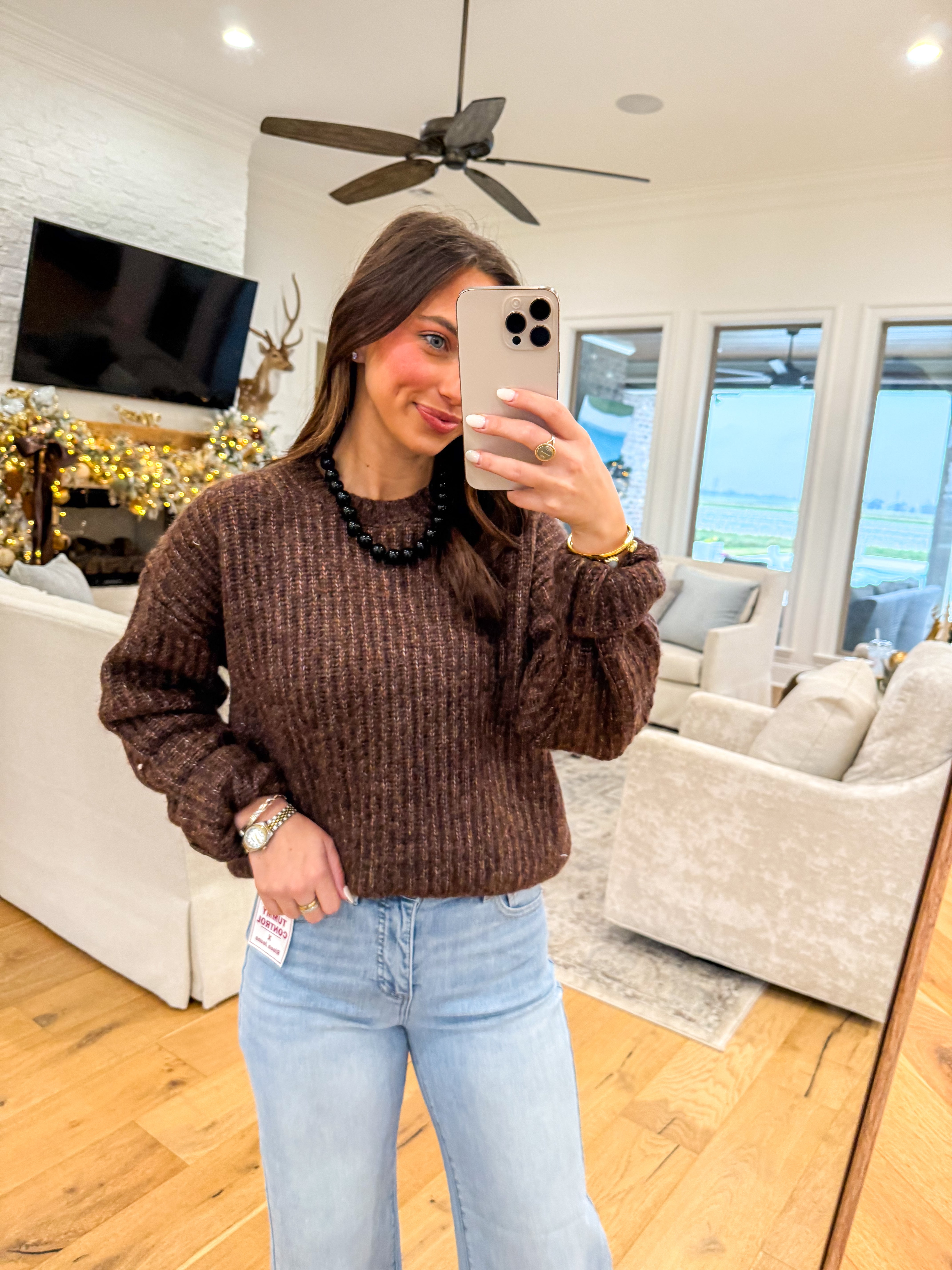 Archer Crewneck Sweater Brown