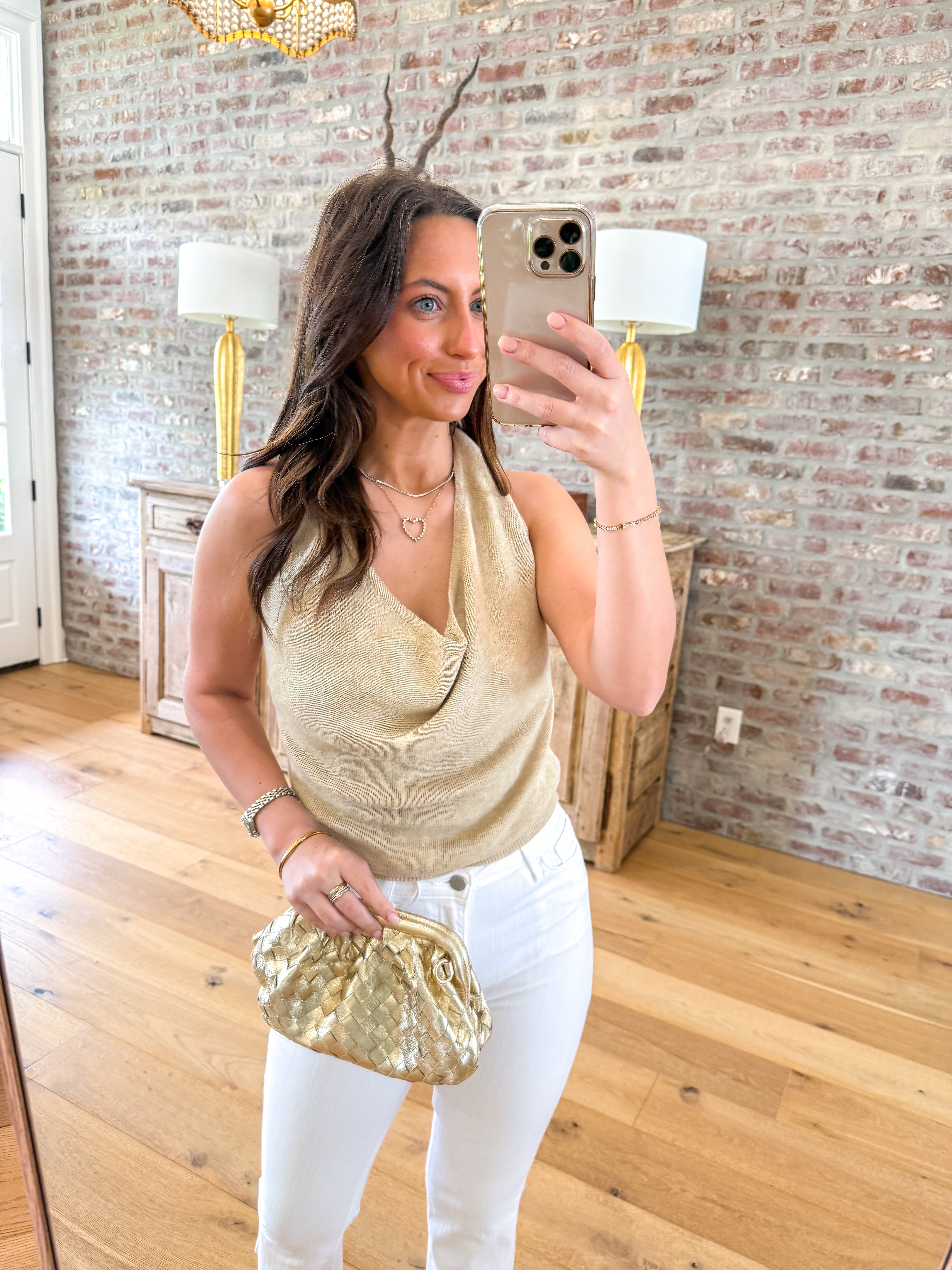 Mila Cowl Neck Halter Knit Top