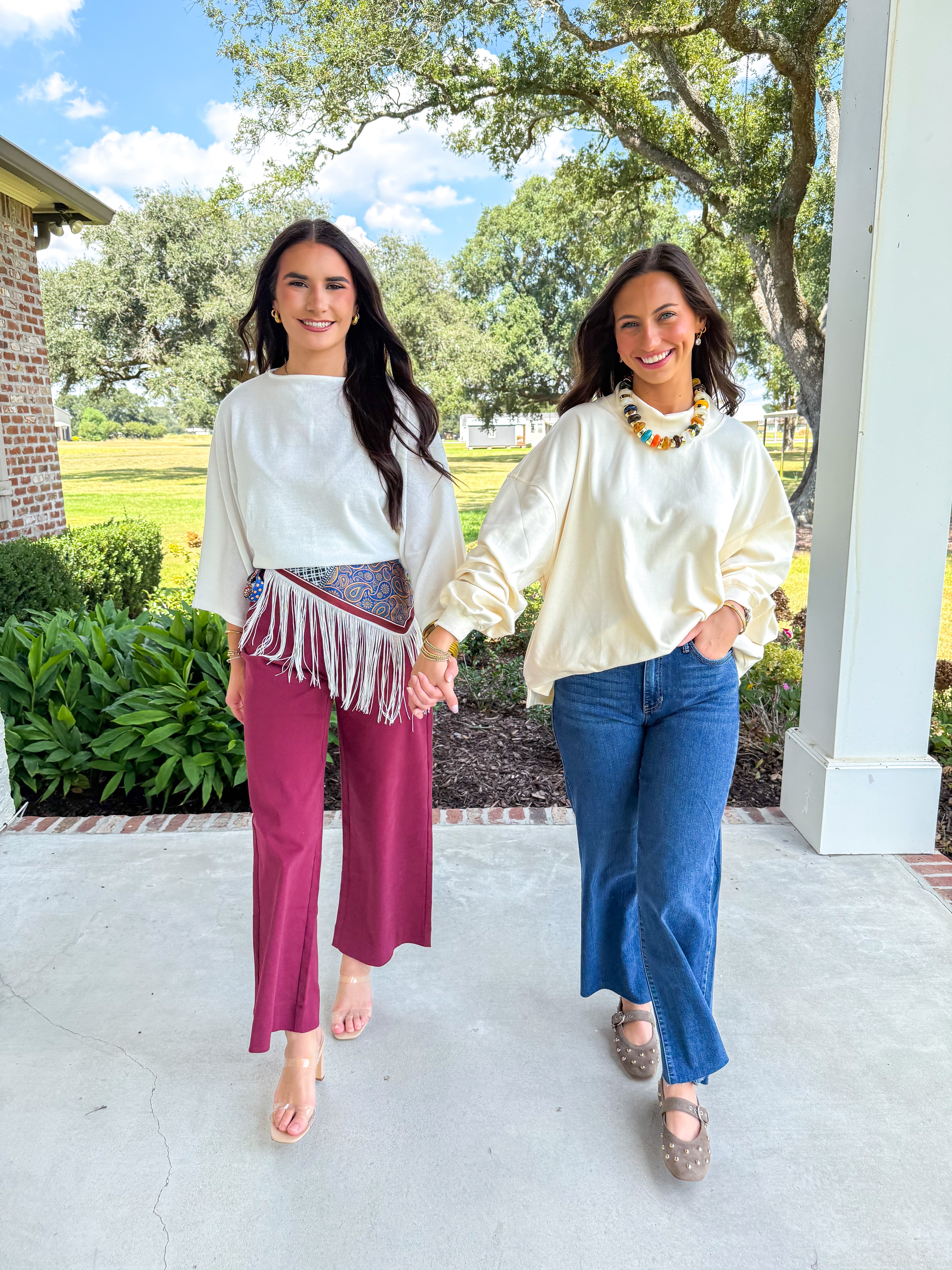 Ivory Dolman Knit Pullover