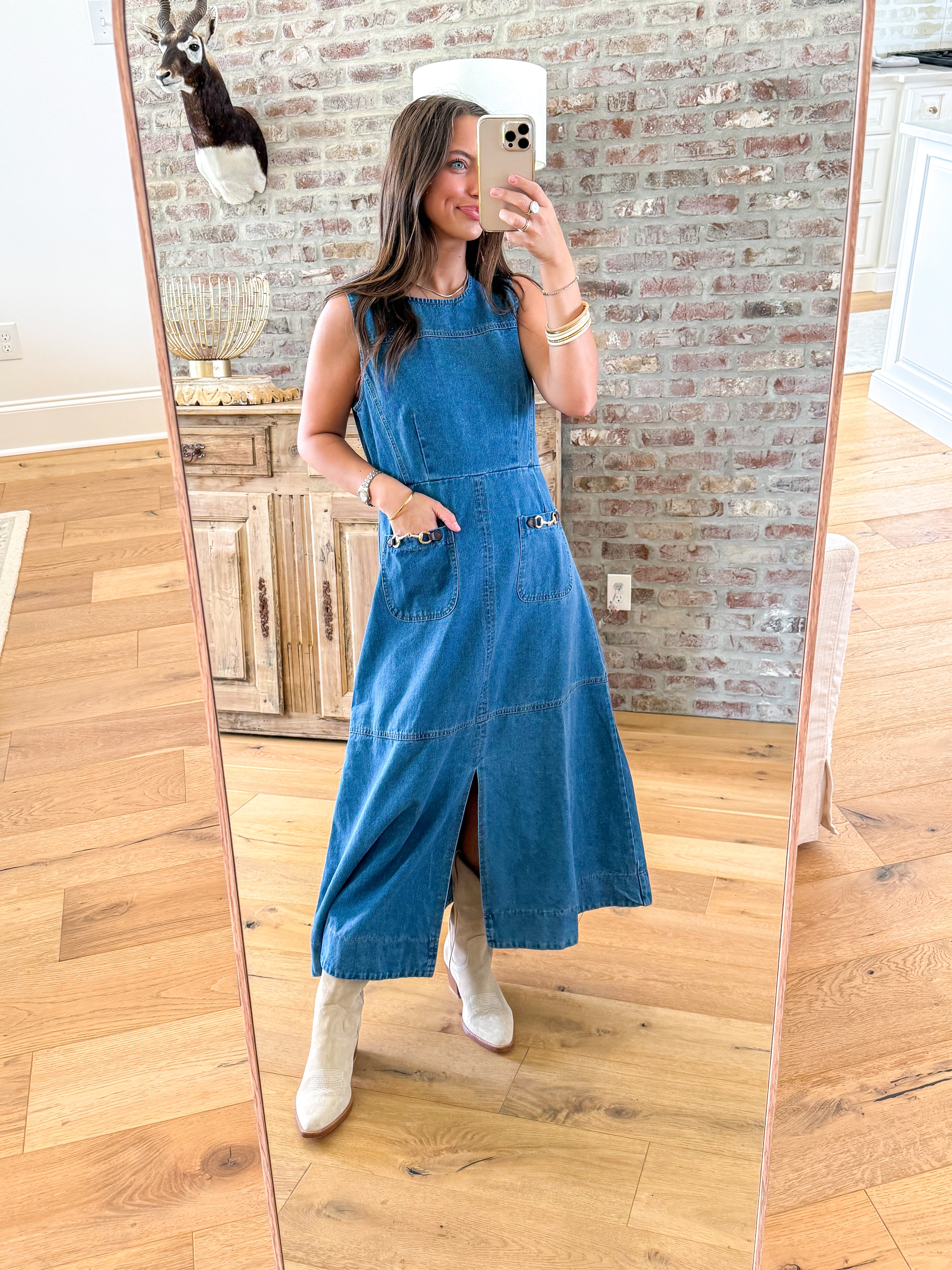 Chamberlain Light Denim Midi Dress