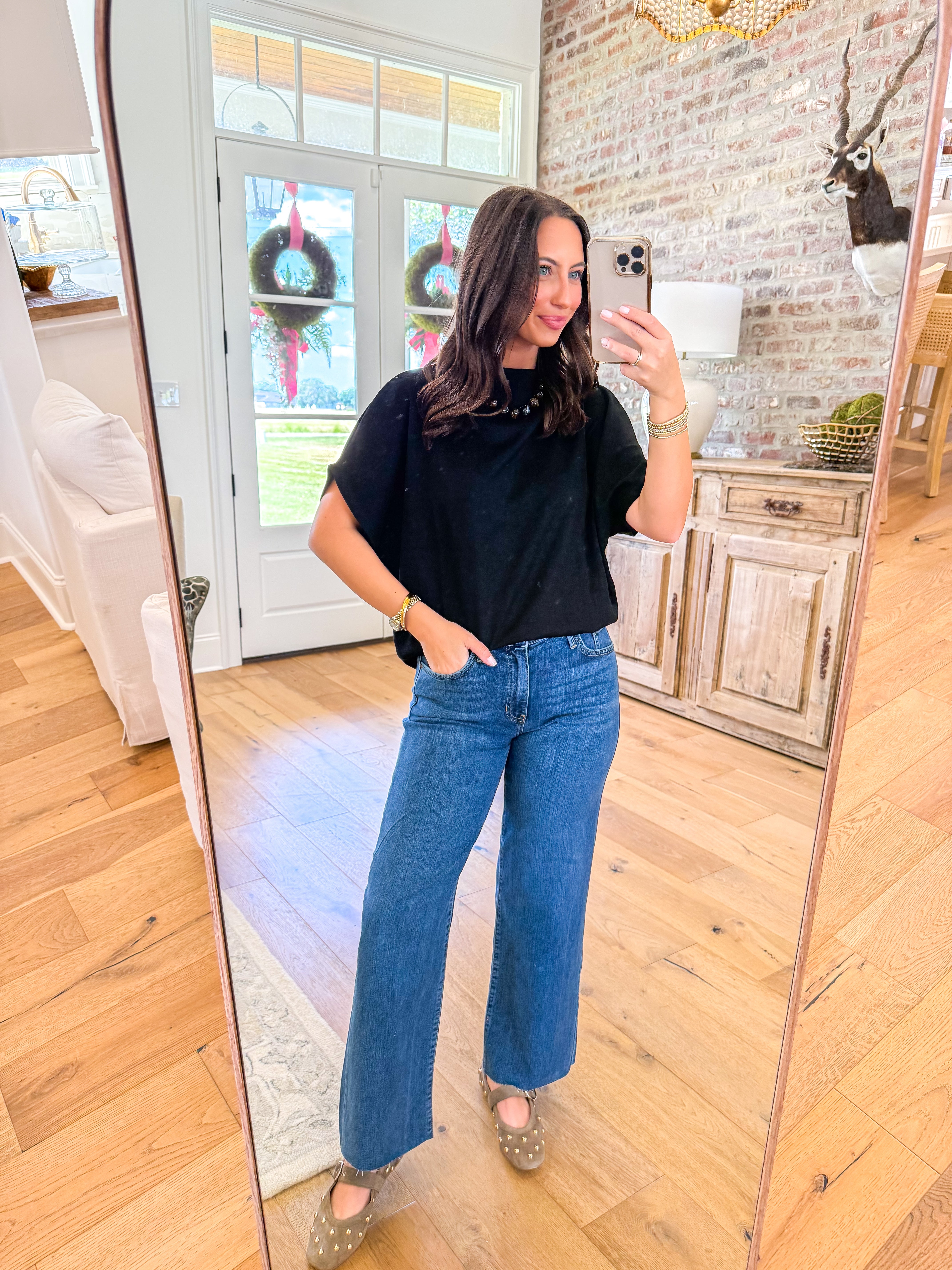 The Marlowe Mock Neck Top Black