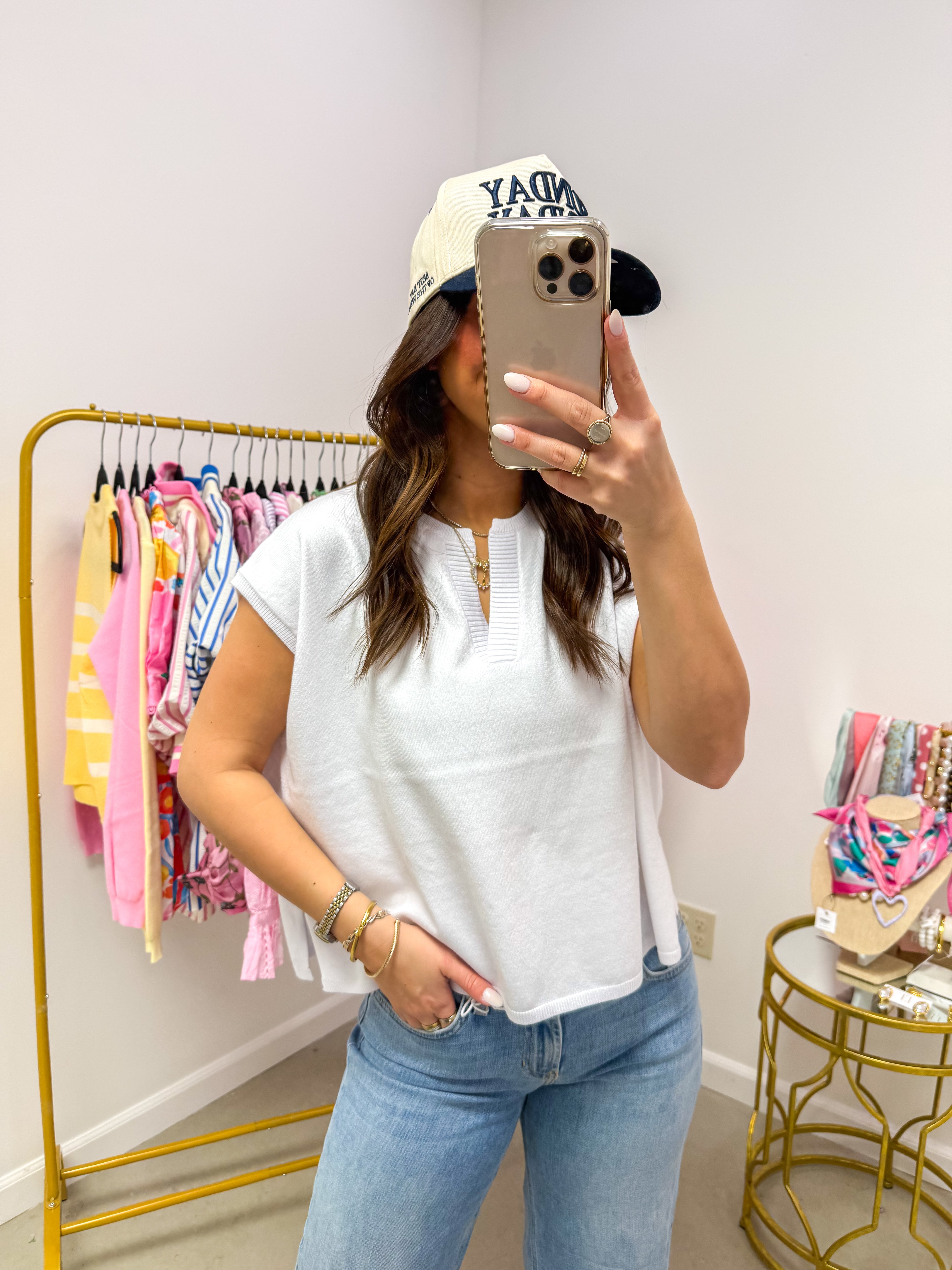 Everyday Easy Off White Knit Top