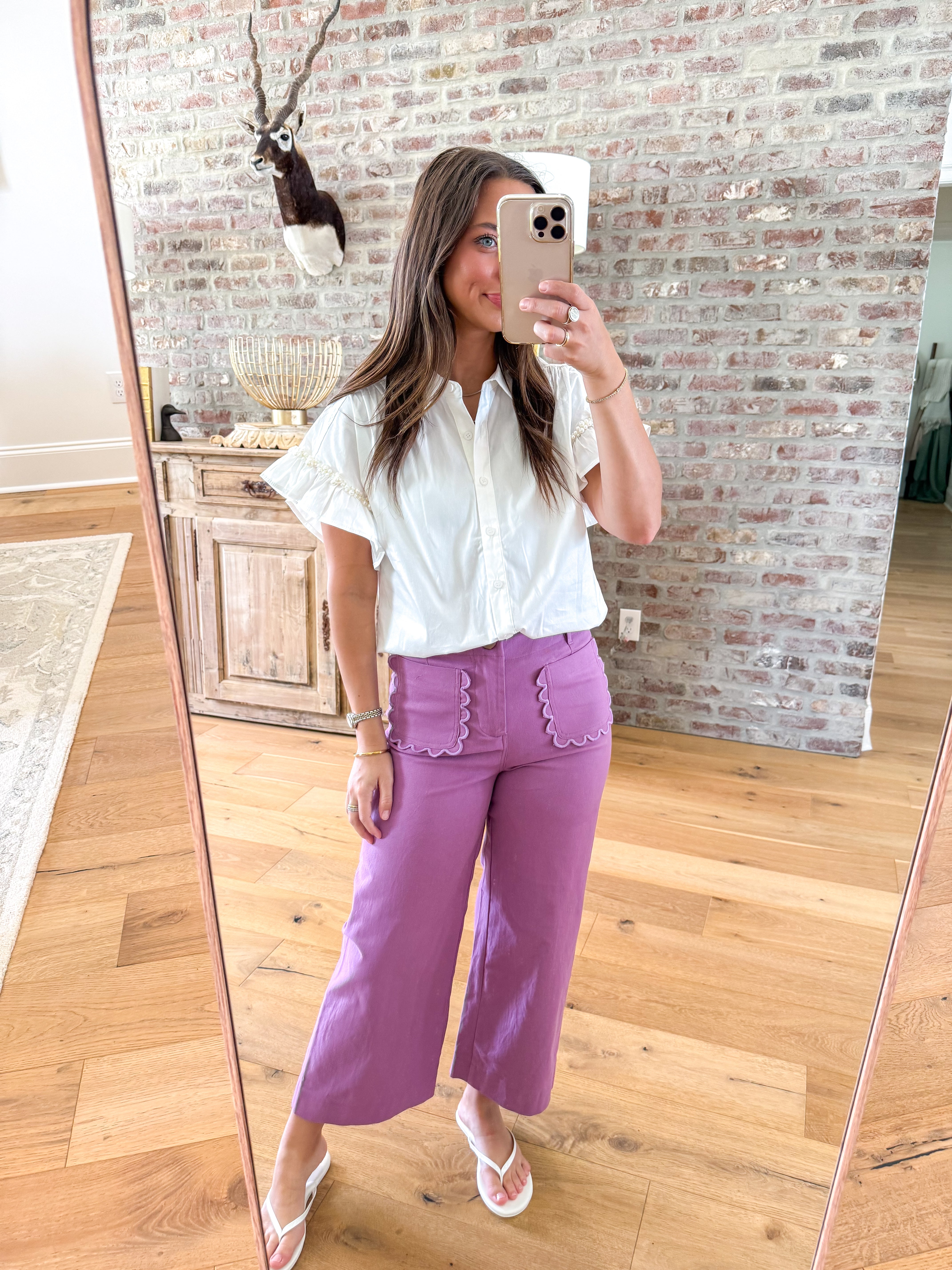 Pearl & Grace Button-Down Top