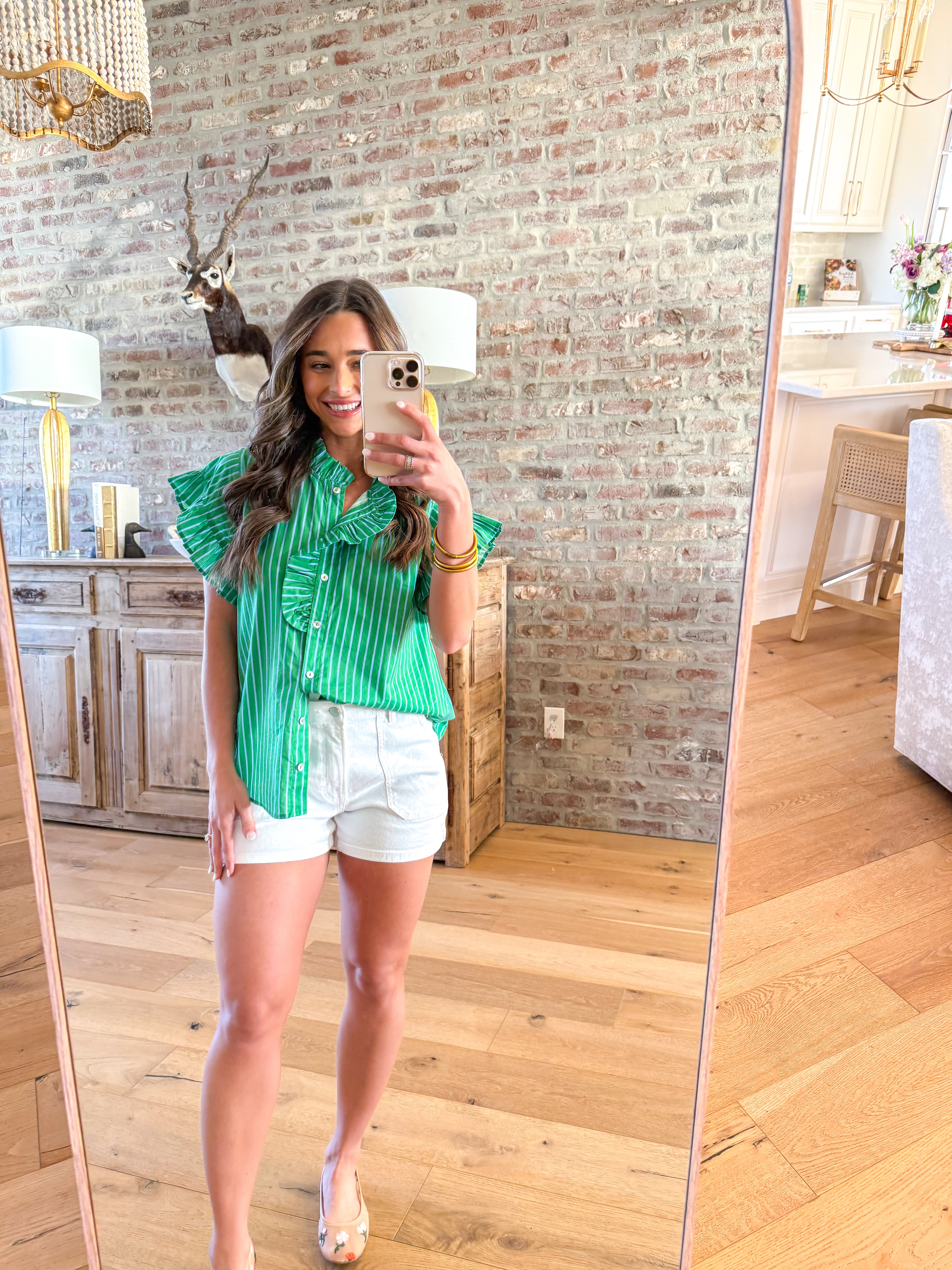 Groovy Kelly Green Striped Top